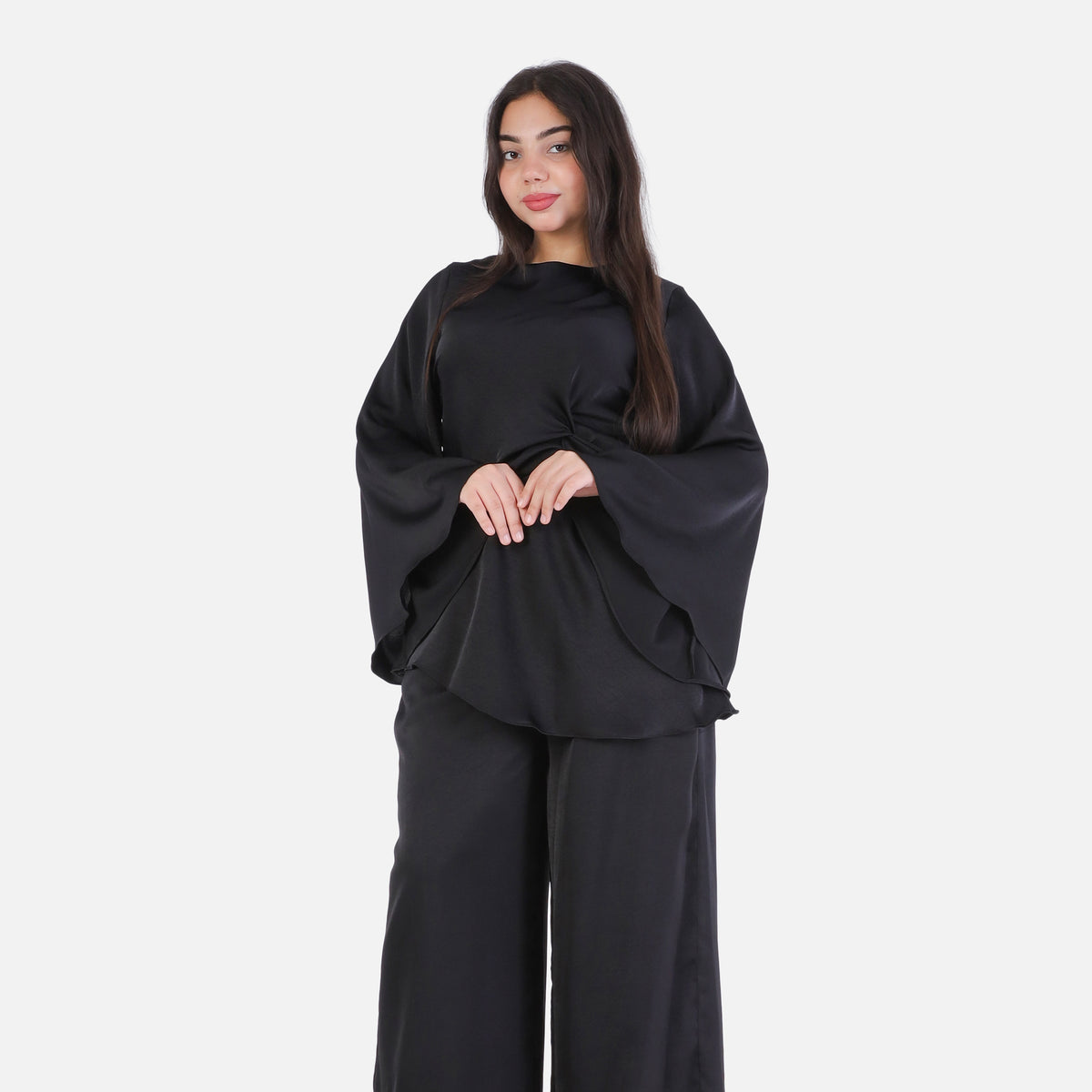 Elegant Flowing Blouse & Wide-Leg Pants Set 2003/235