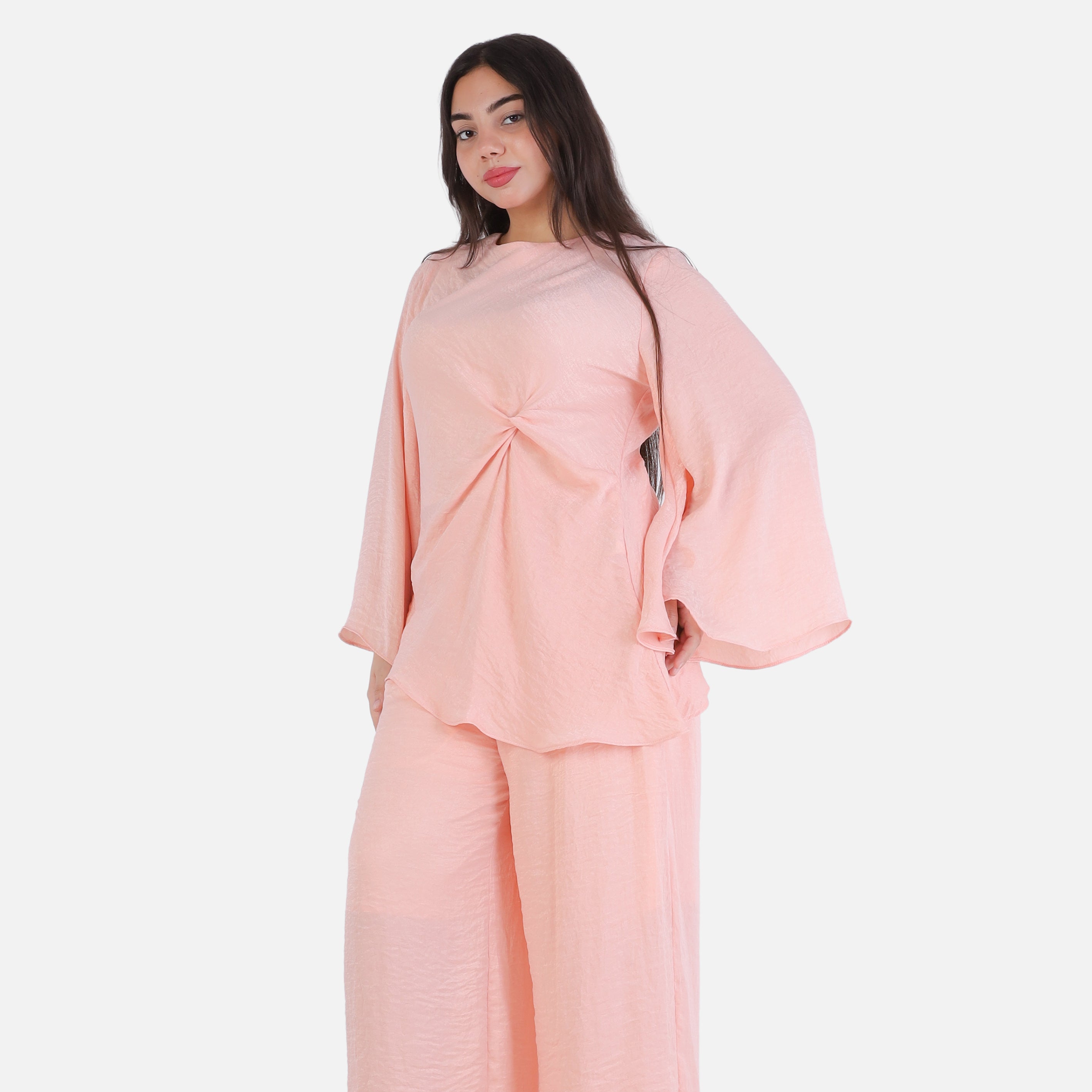 Elegant Flowing Blouse & Wide-Leg Pants Set 2003/235