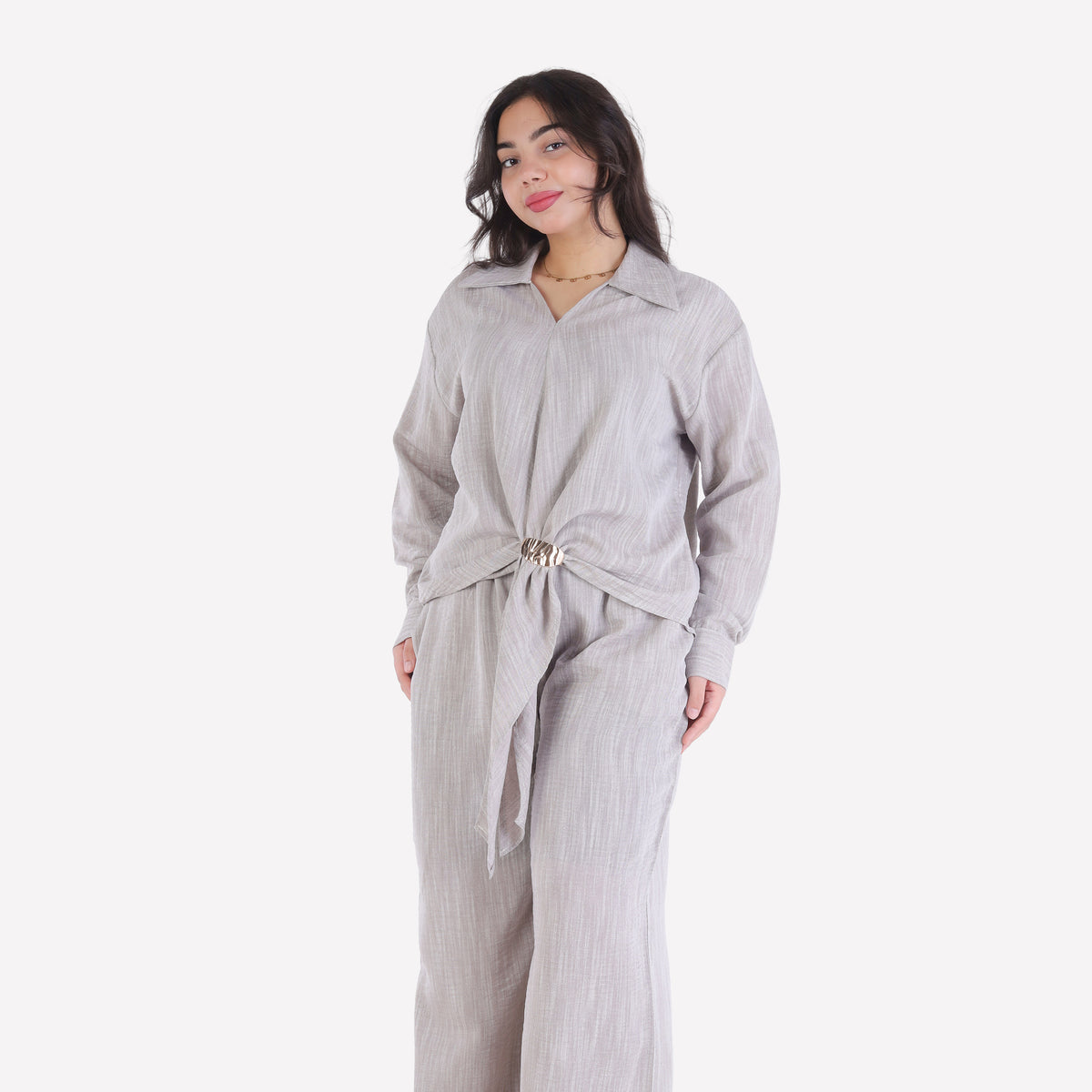Textured Adjustable Buckle Co-Ord Set 2006/201/4
