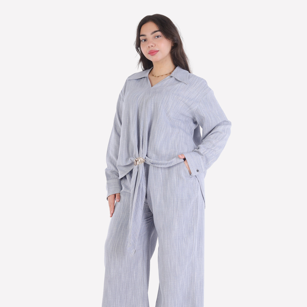 Textured Adjustable Buckle Co-Ord Set 2006/201/4