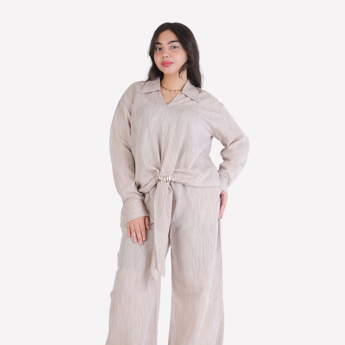 Textured Adjustable Buckle Co-Ord Set 2006/201/4