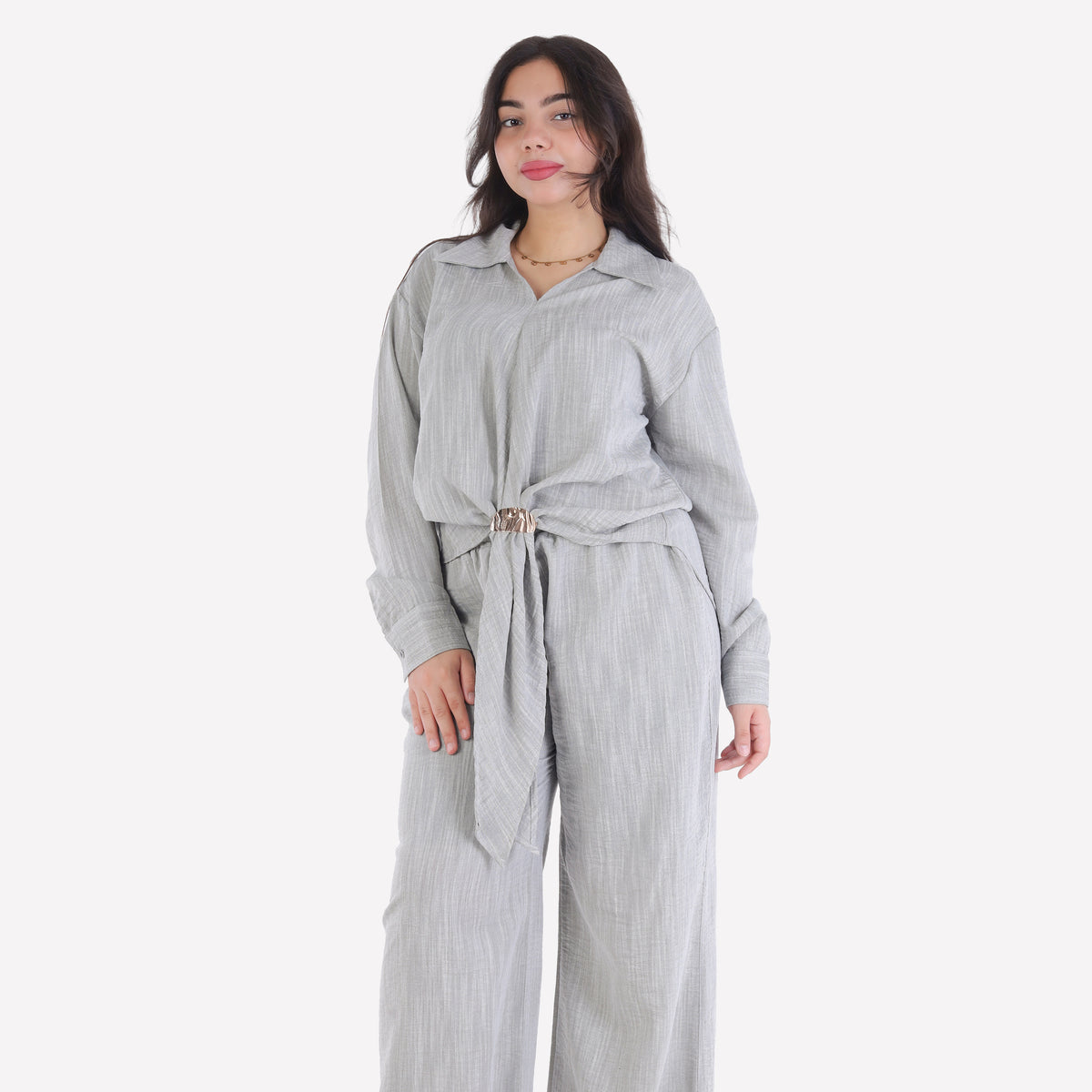 Textured Adjustable Buckle Co-Ord Set 2006/201/4