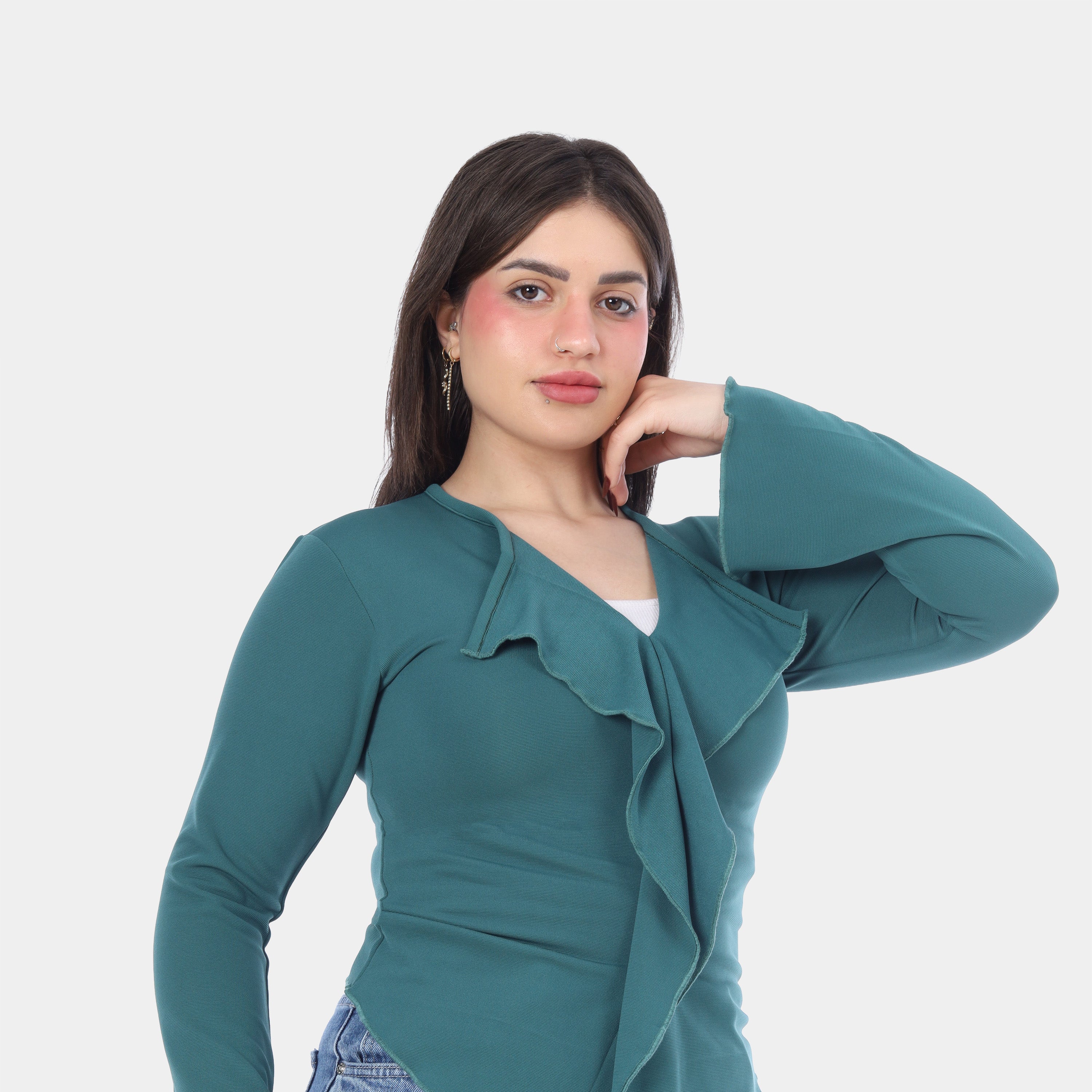 Elegant Ruffled Blouse 2010/035