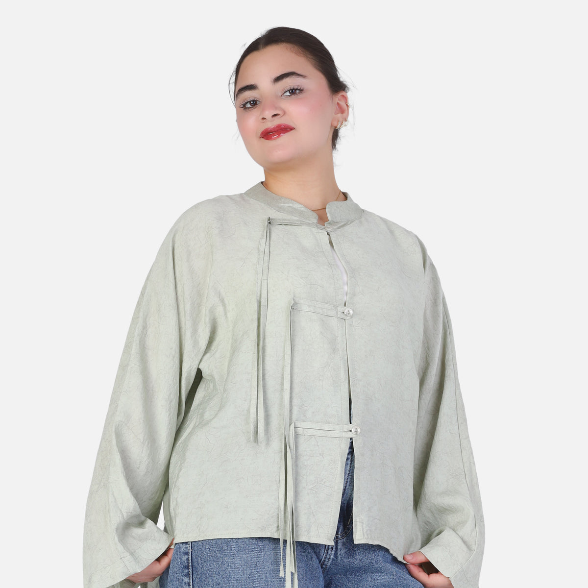 Chinese Blouse with High & Low Trim 2014/220