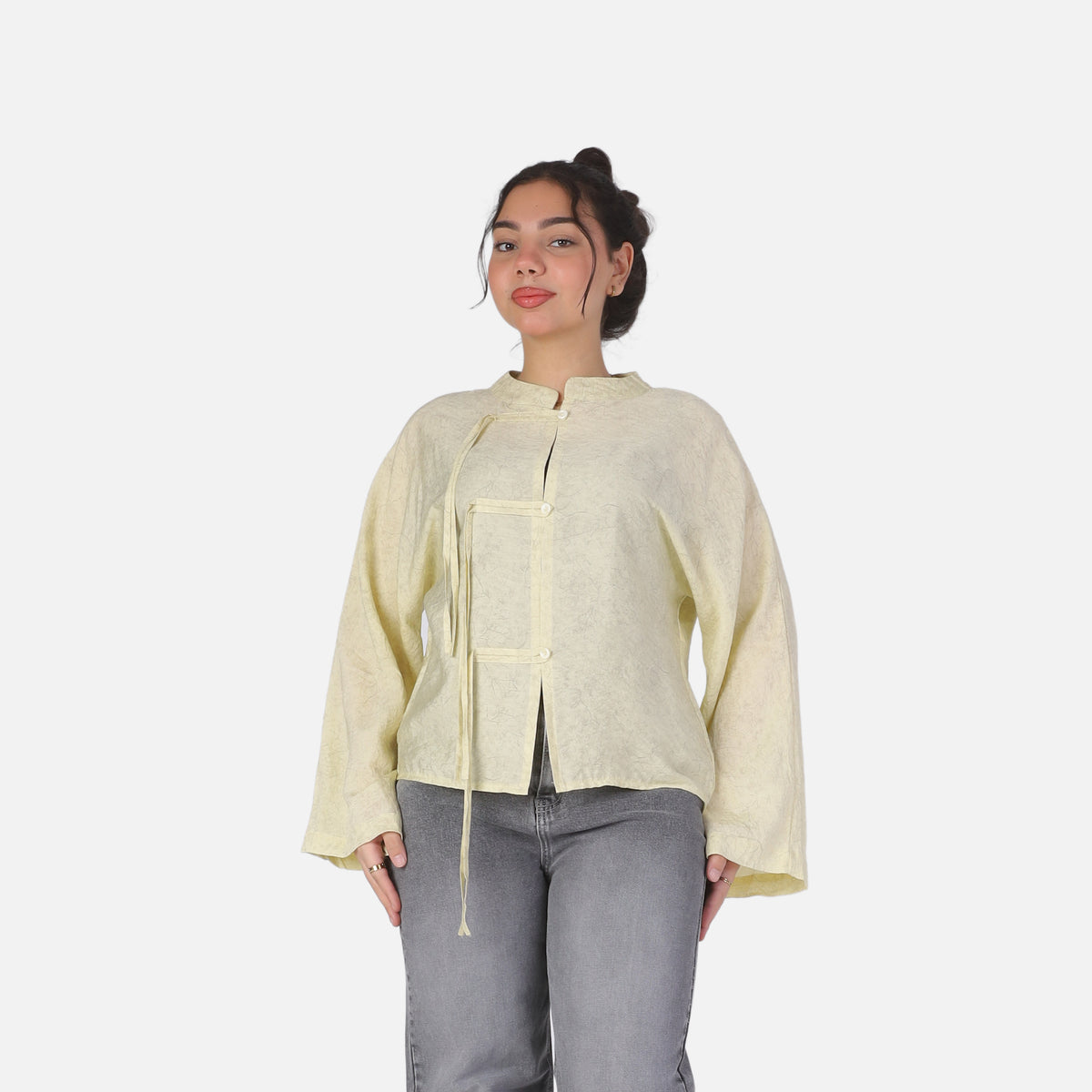 Chinese Blouse with High & Low Trim 2014/220