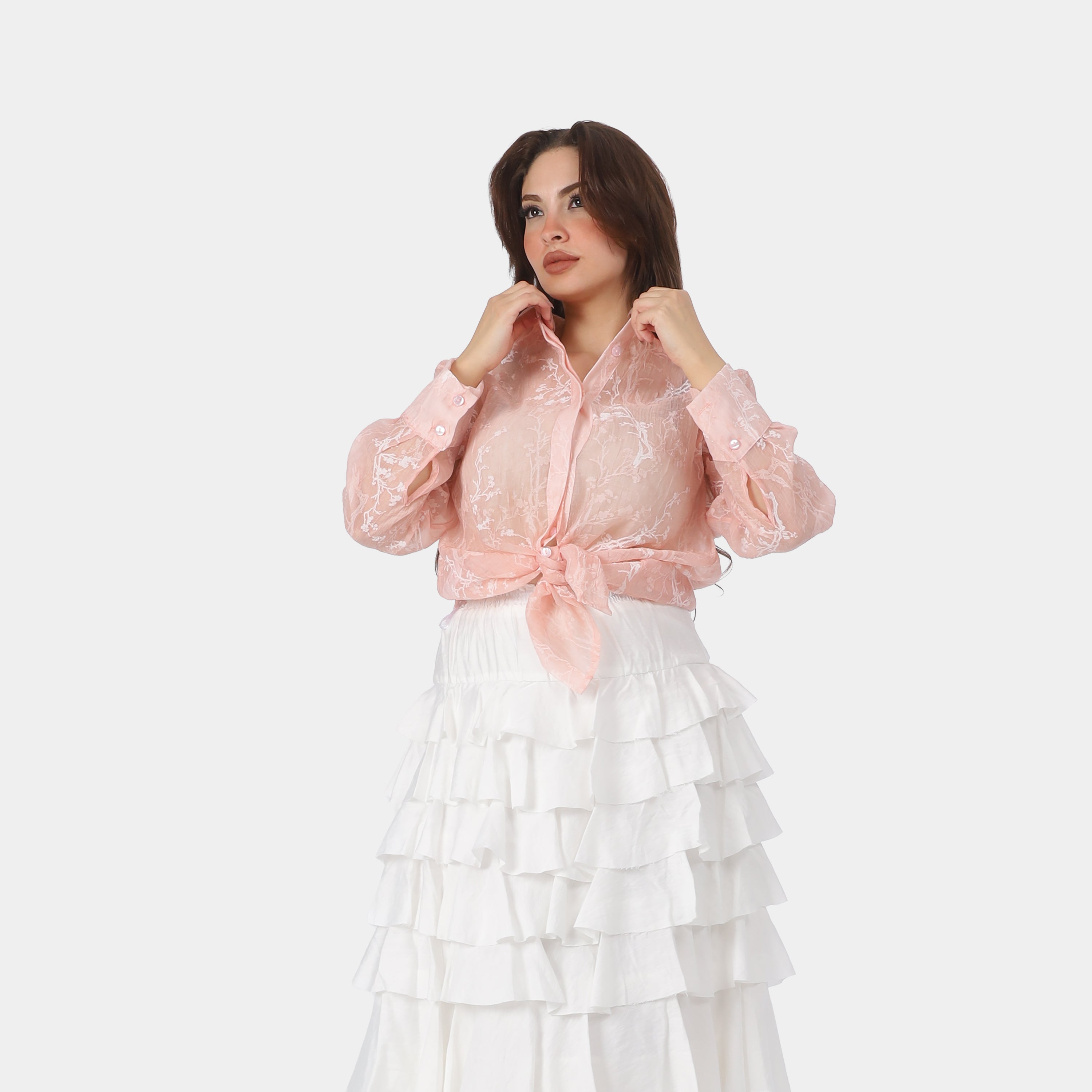 Layered Ruffle Midi Skirt 2036SS1210