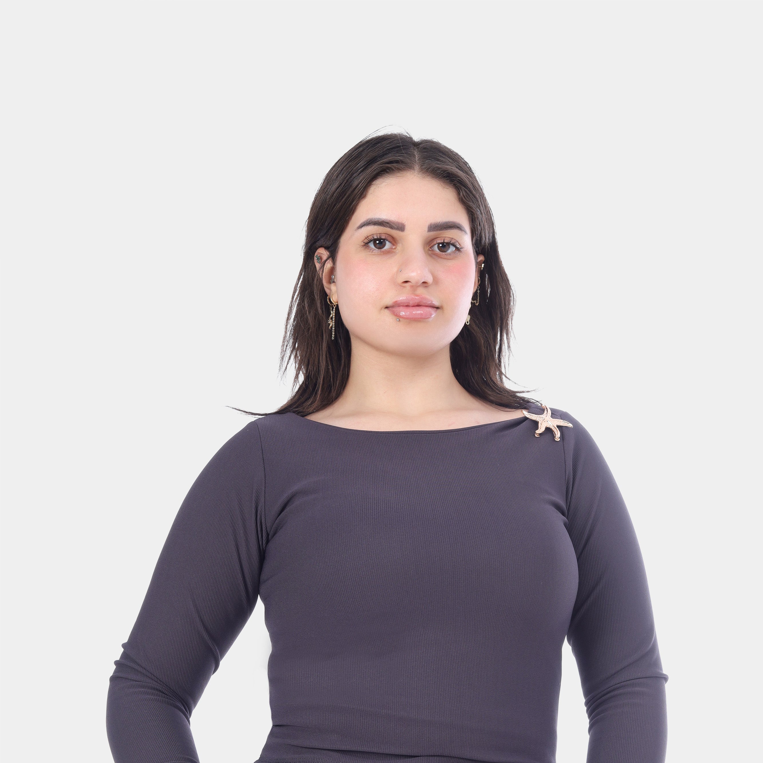 Ribbed Top with Round Neck 20481102