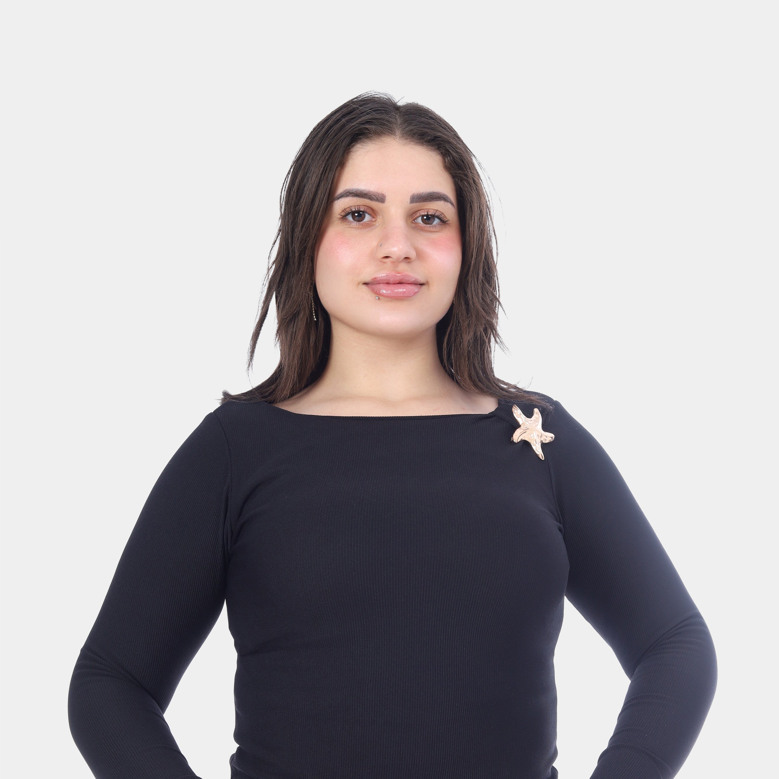 Ribbed Top with Round Neck 20481102