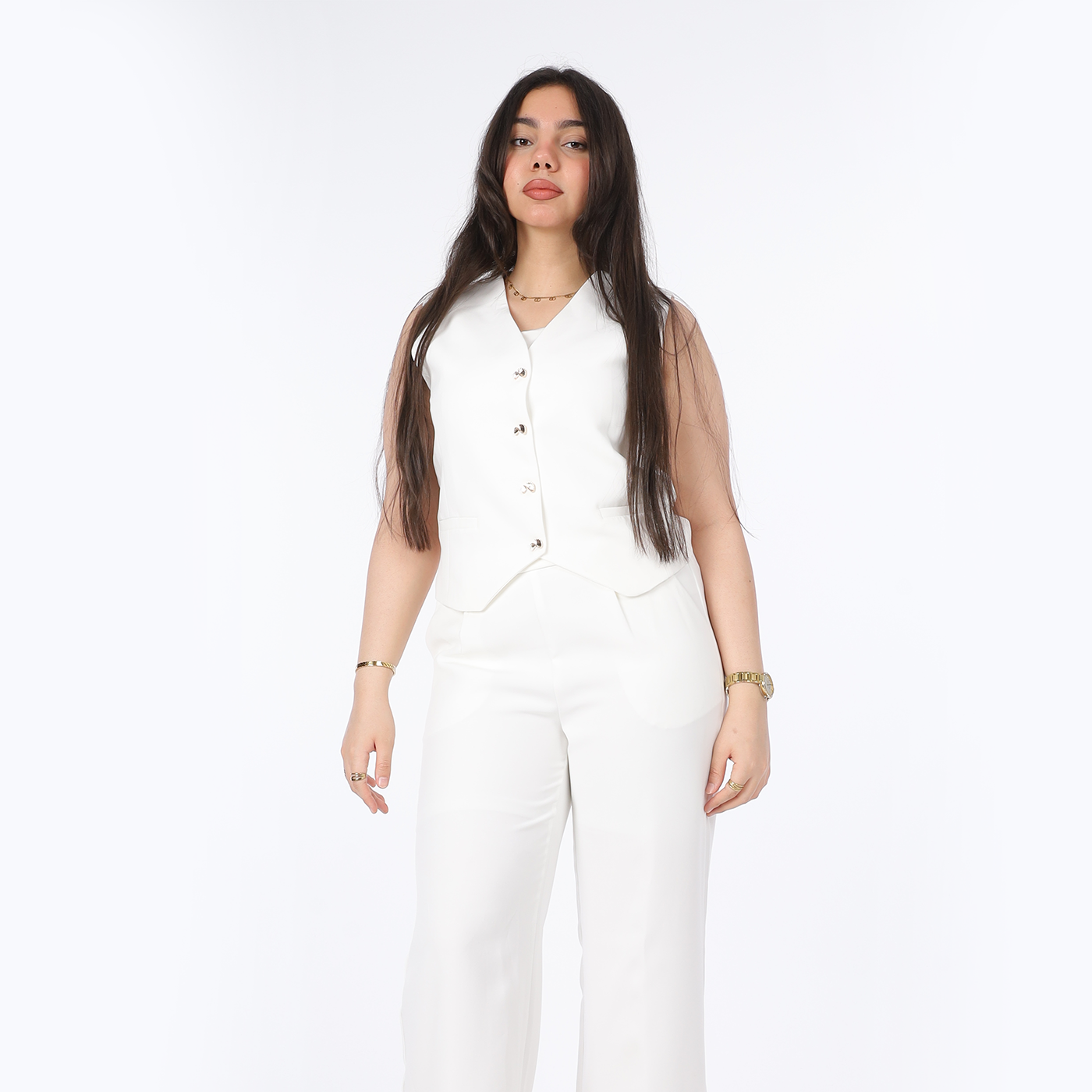 Formal Suit Set with Sleeveless Vest 20548015
