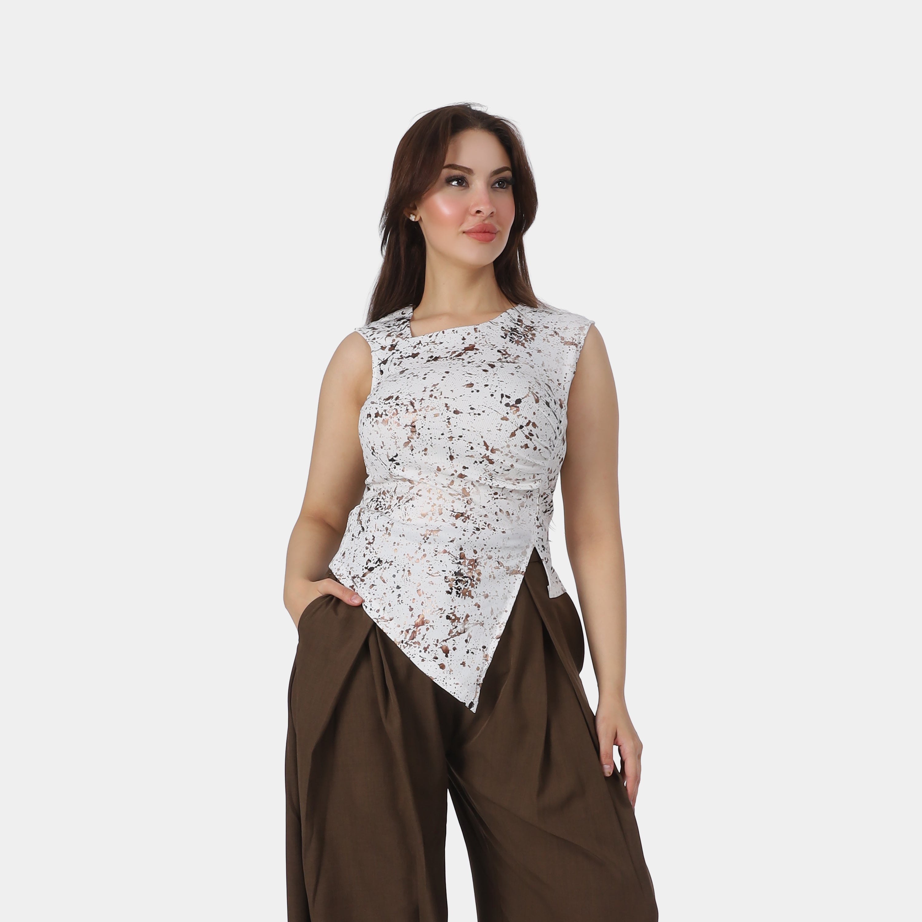 Layered Flowy Formal Pants 1013236