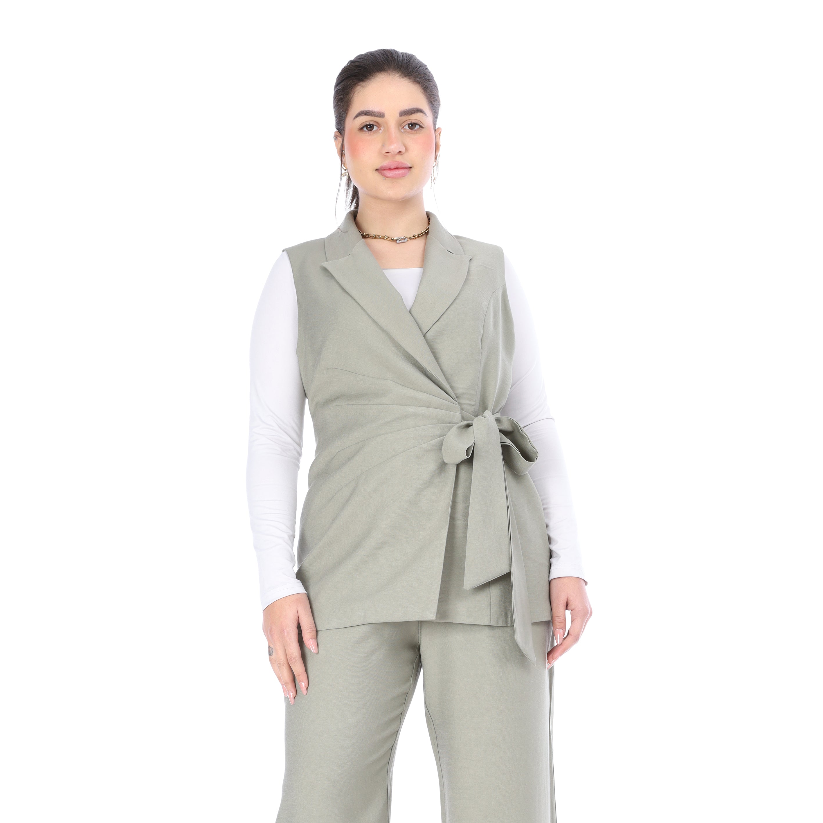 Formal Suit with Side Tie Blazer 20571075