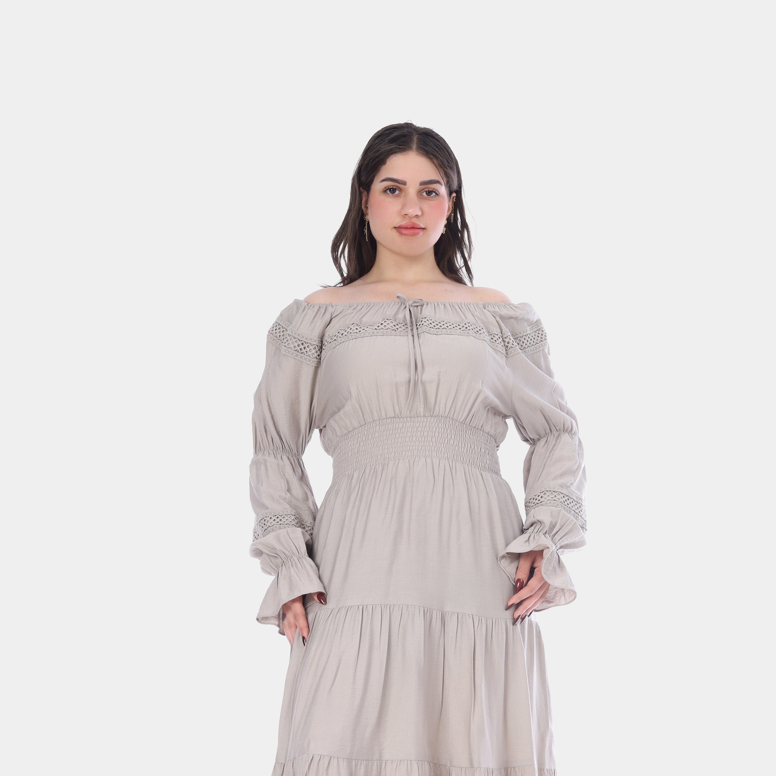 Off-Shoulder Tiered Maxi Dress 20571094