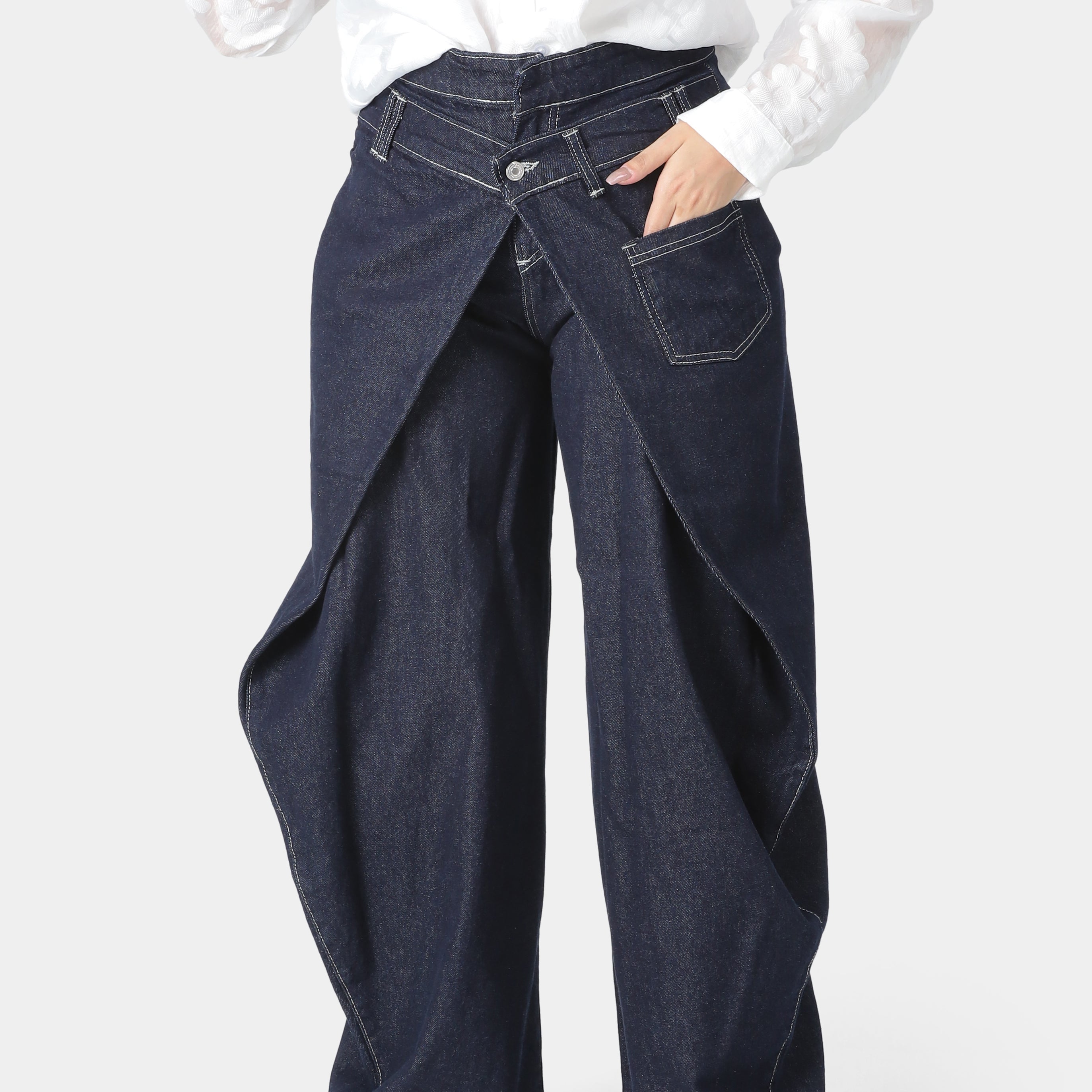 Layered Wide Leg Jeans 2067TR05