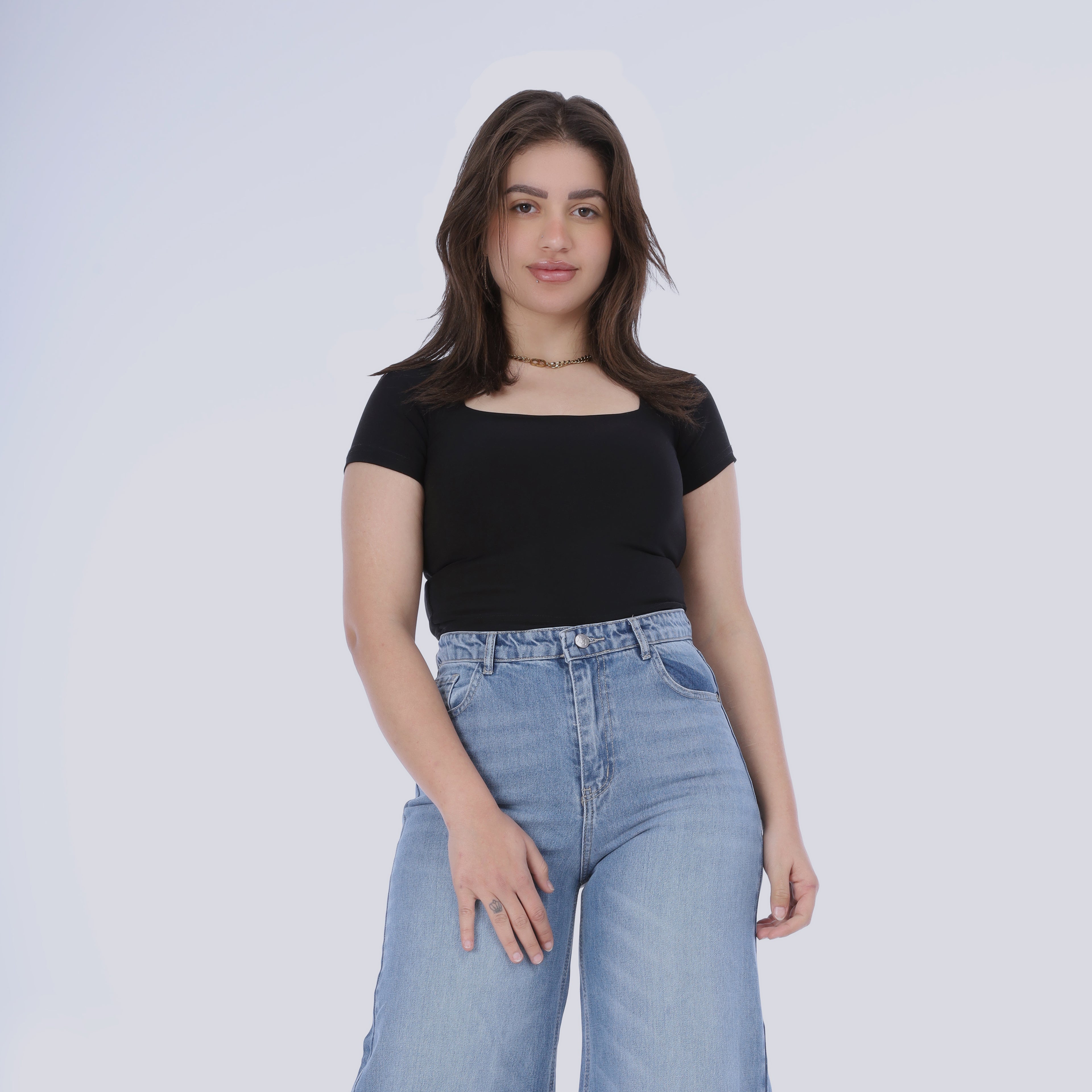 Wide Leg Denim Jeans 20681700