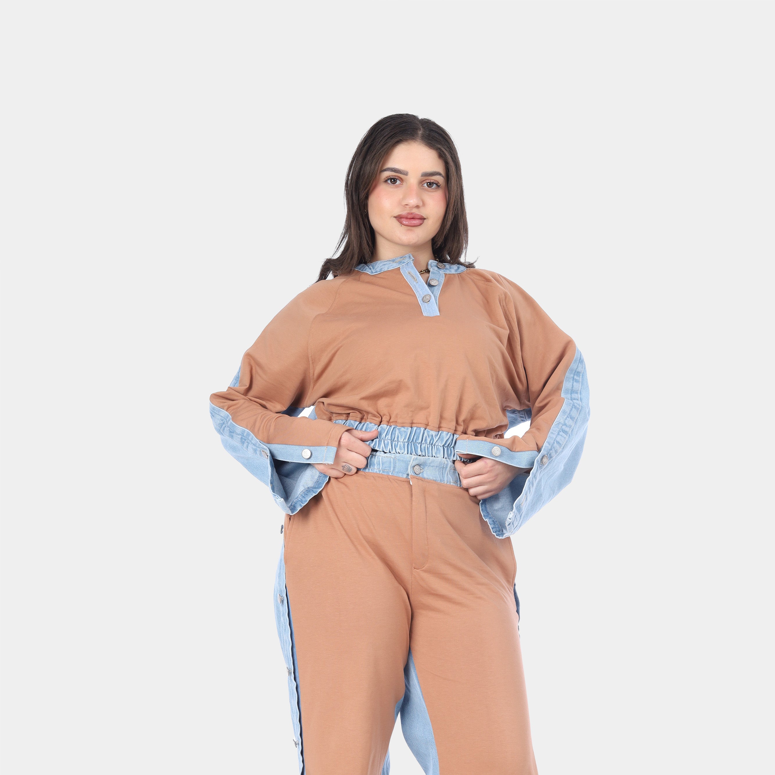 Two-Tone Denim Panel Co-Ord Set 20683009
