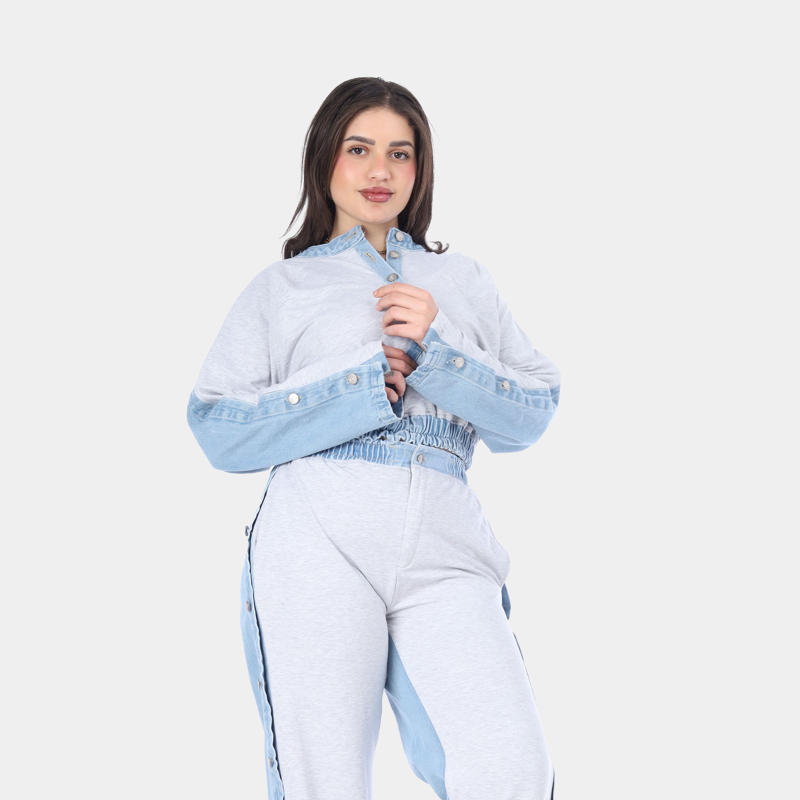 Two-Tone Denim Panel Co-Ord Set 20683009