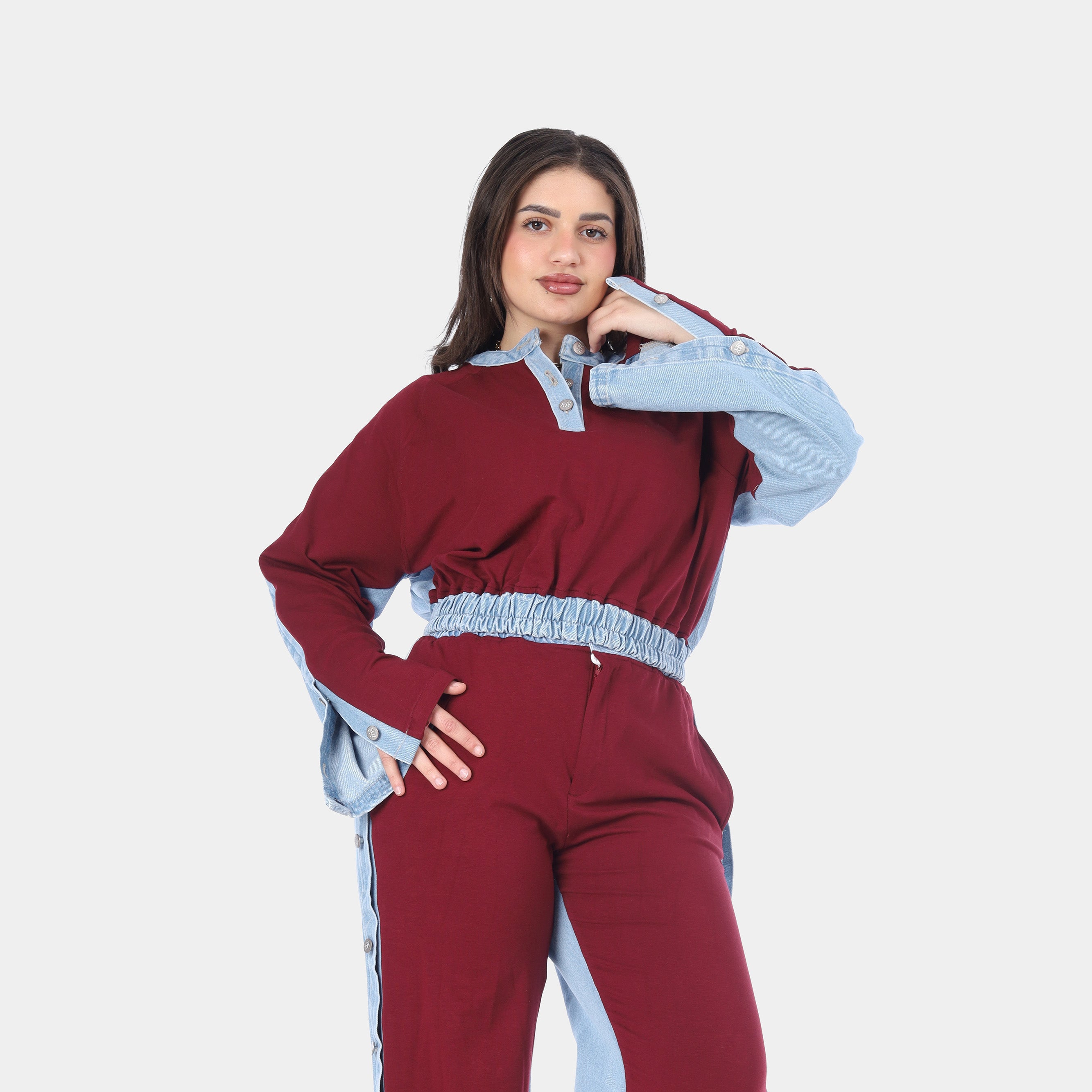 Two-Tone Denim Panel Co-Ord Set 20683009