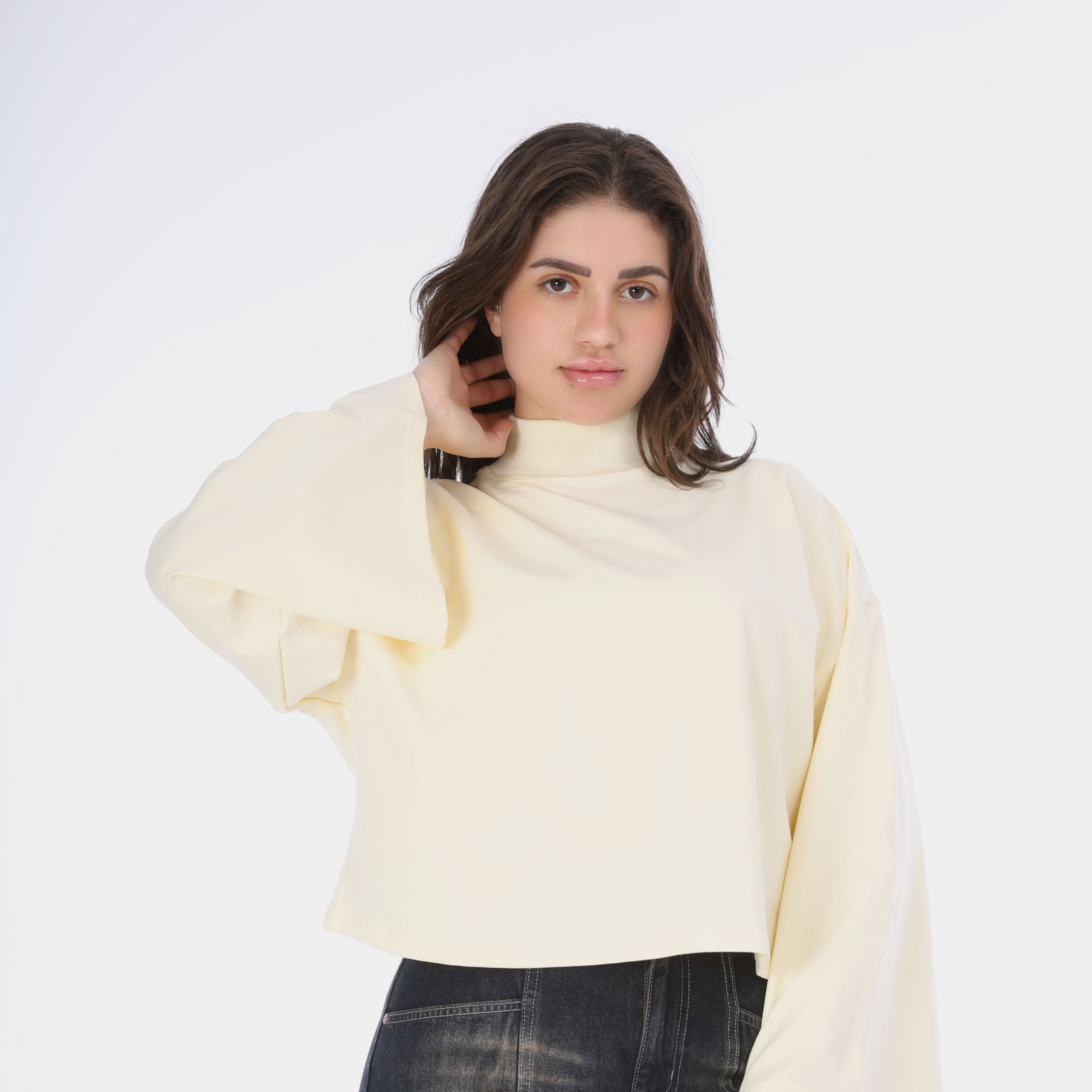 Cropped Blouse With Wide Sleeves 20688830