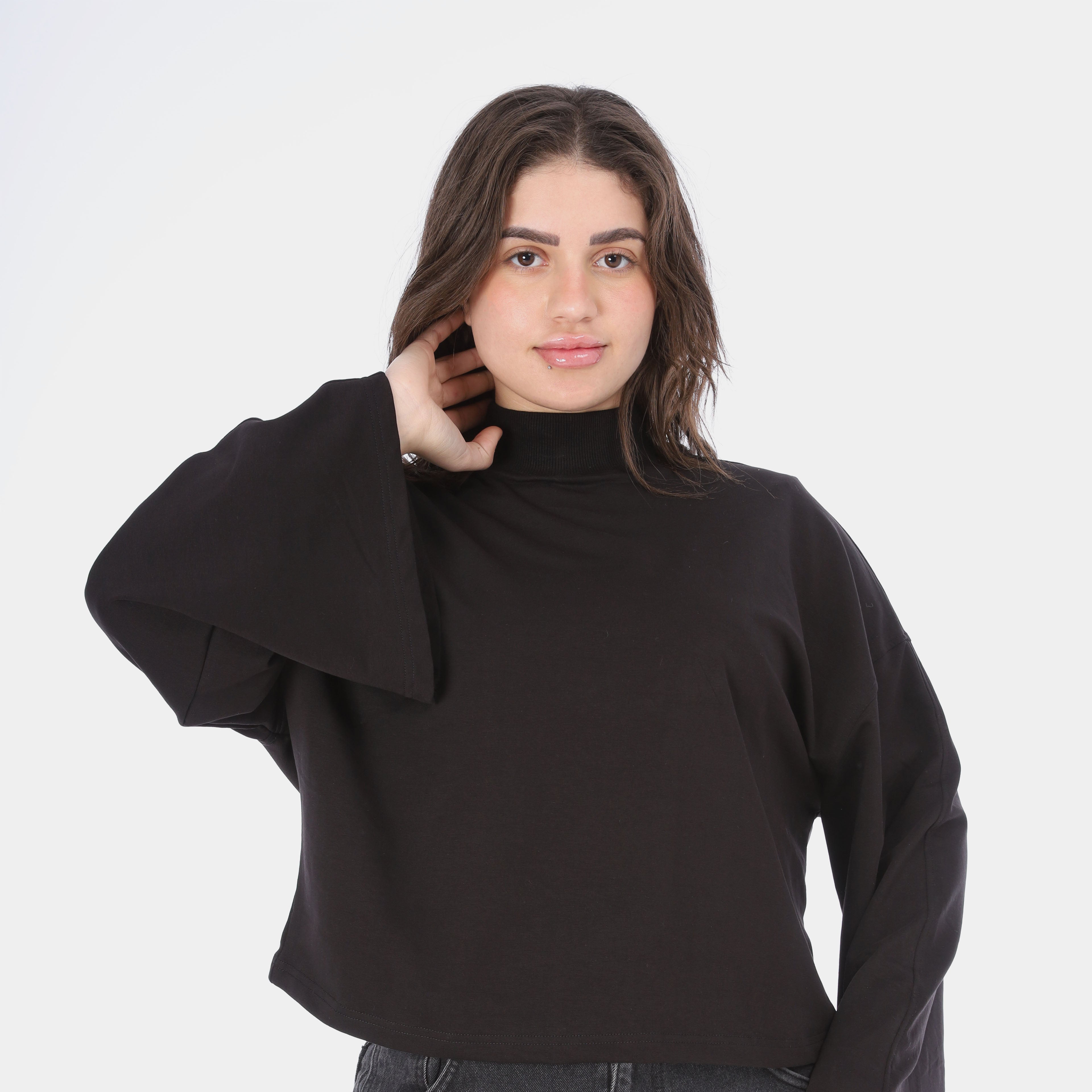 Cropped Blouse With Wide Sleeves 20688830