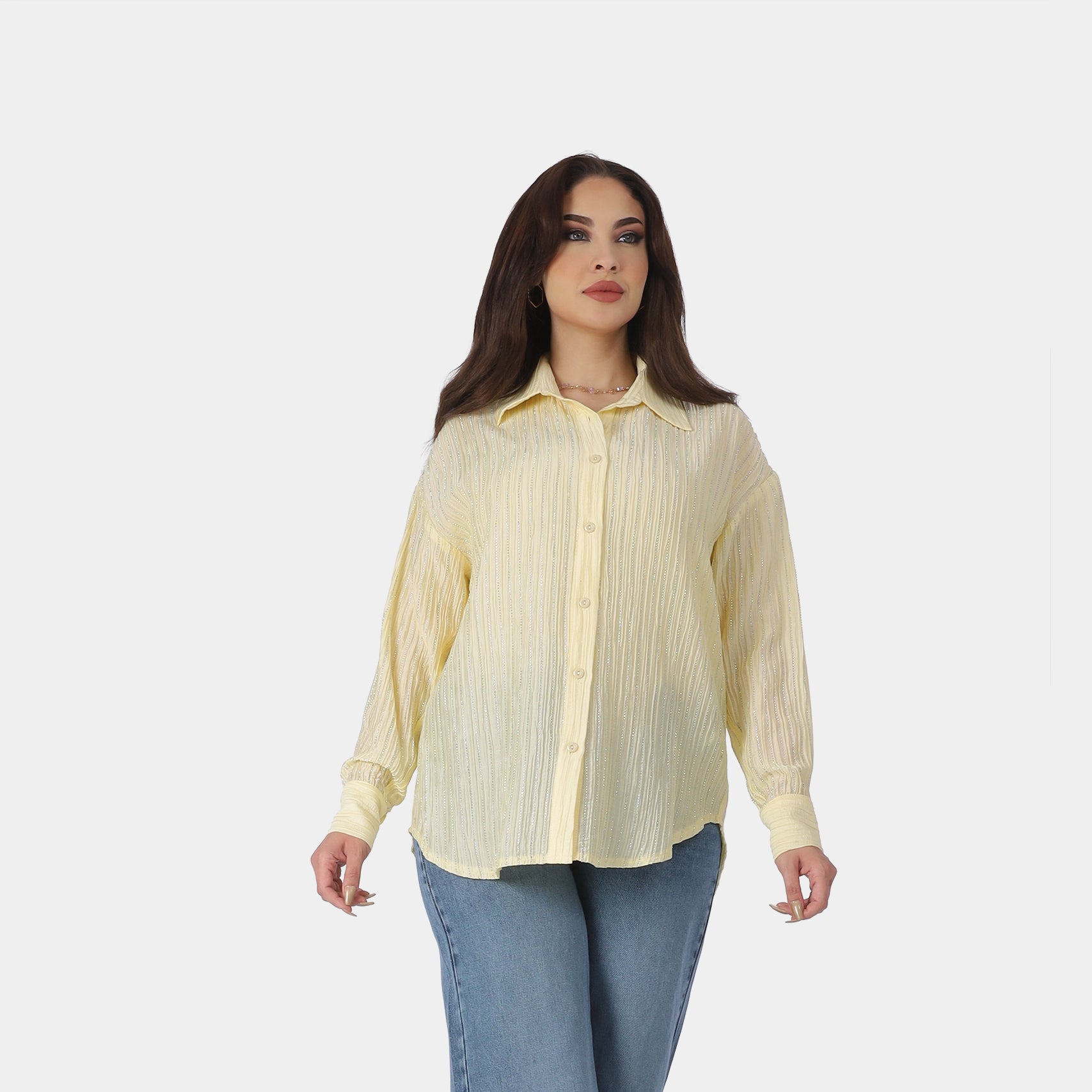 Elegant Shiny Polka Dot Shirt 2072734