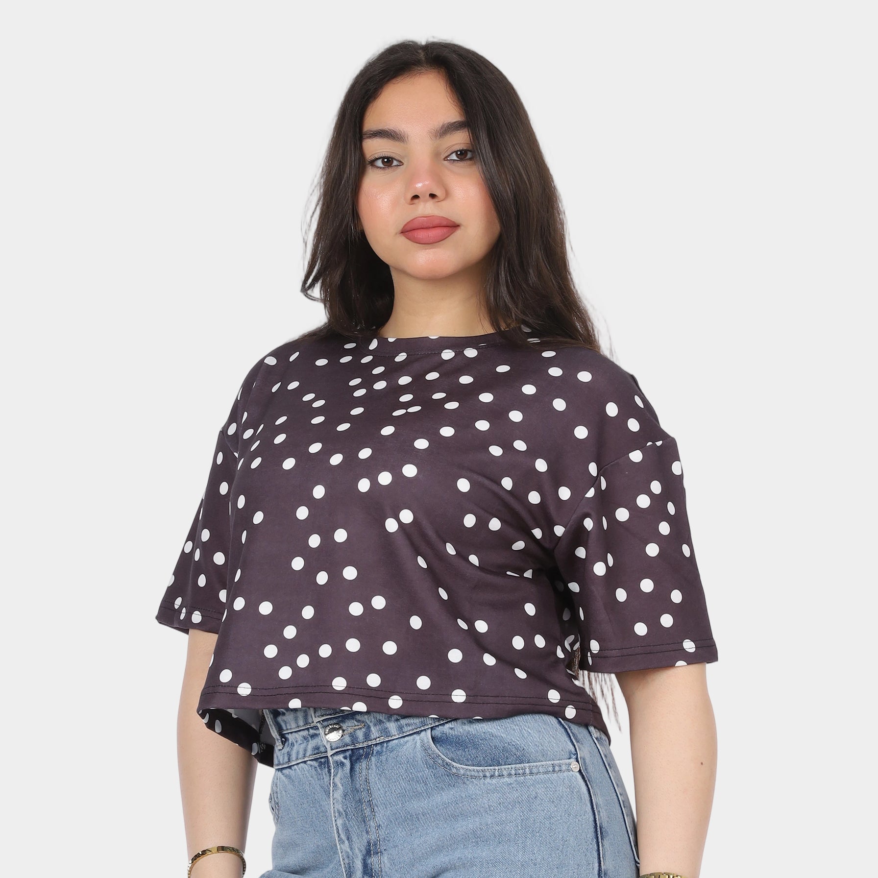 Polka Dot Half Sleeve T-Shirt 2073C1046