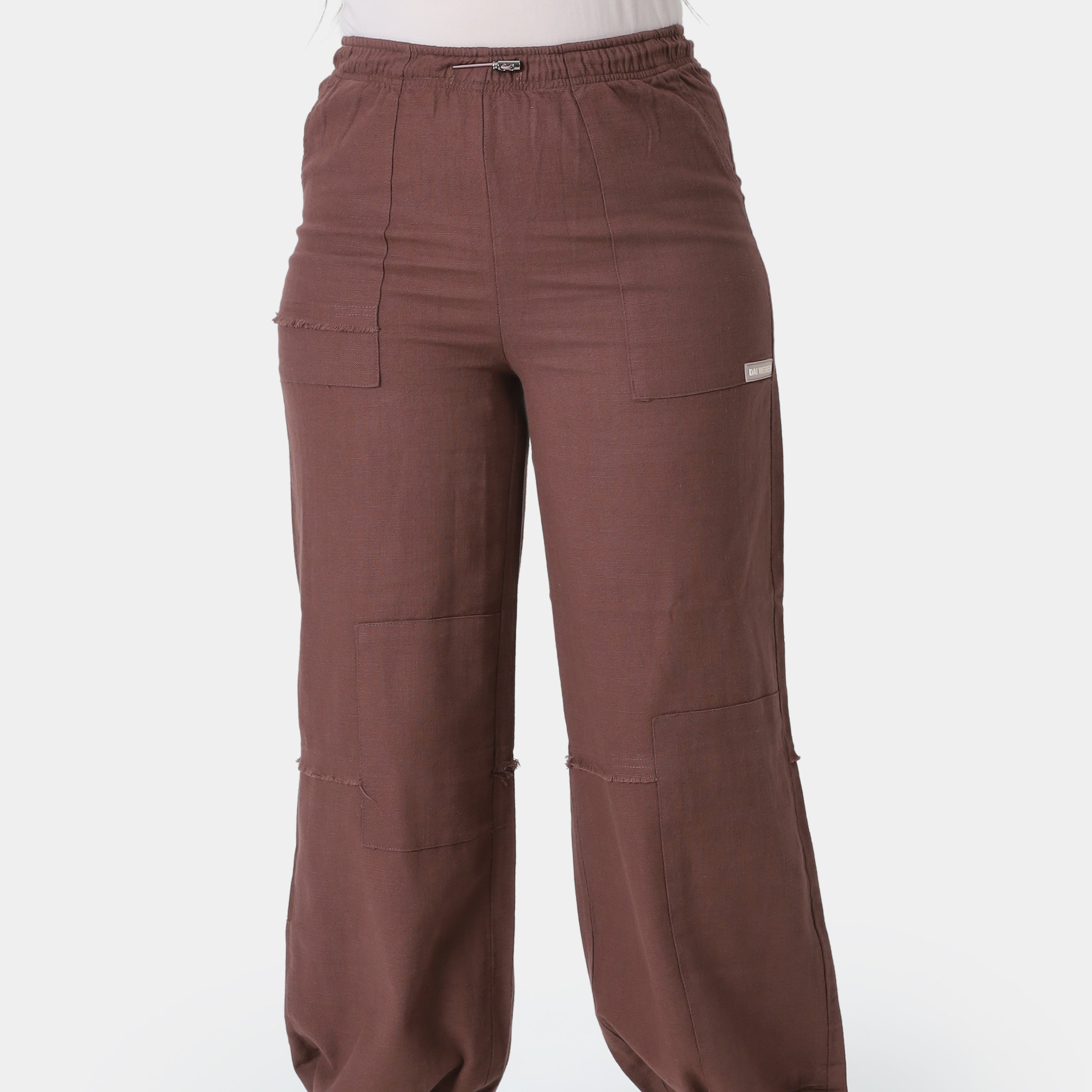 Linen Pants with Adjustable Hem Ties 2073M494