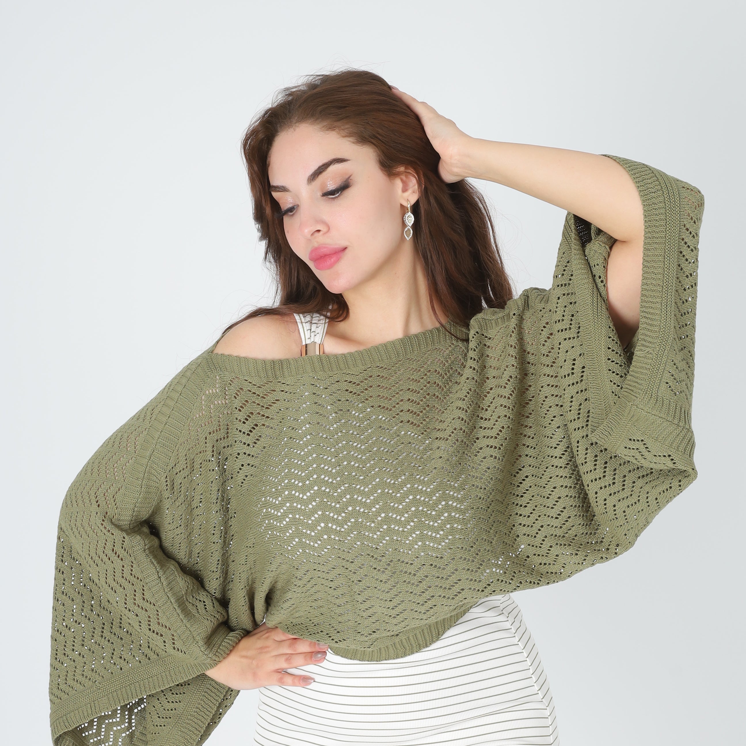 Crochet Short Poncho Top 20924041