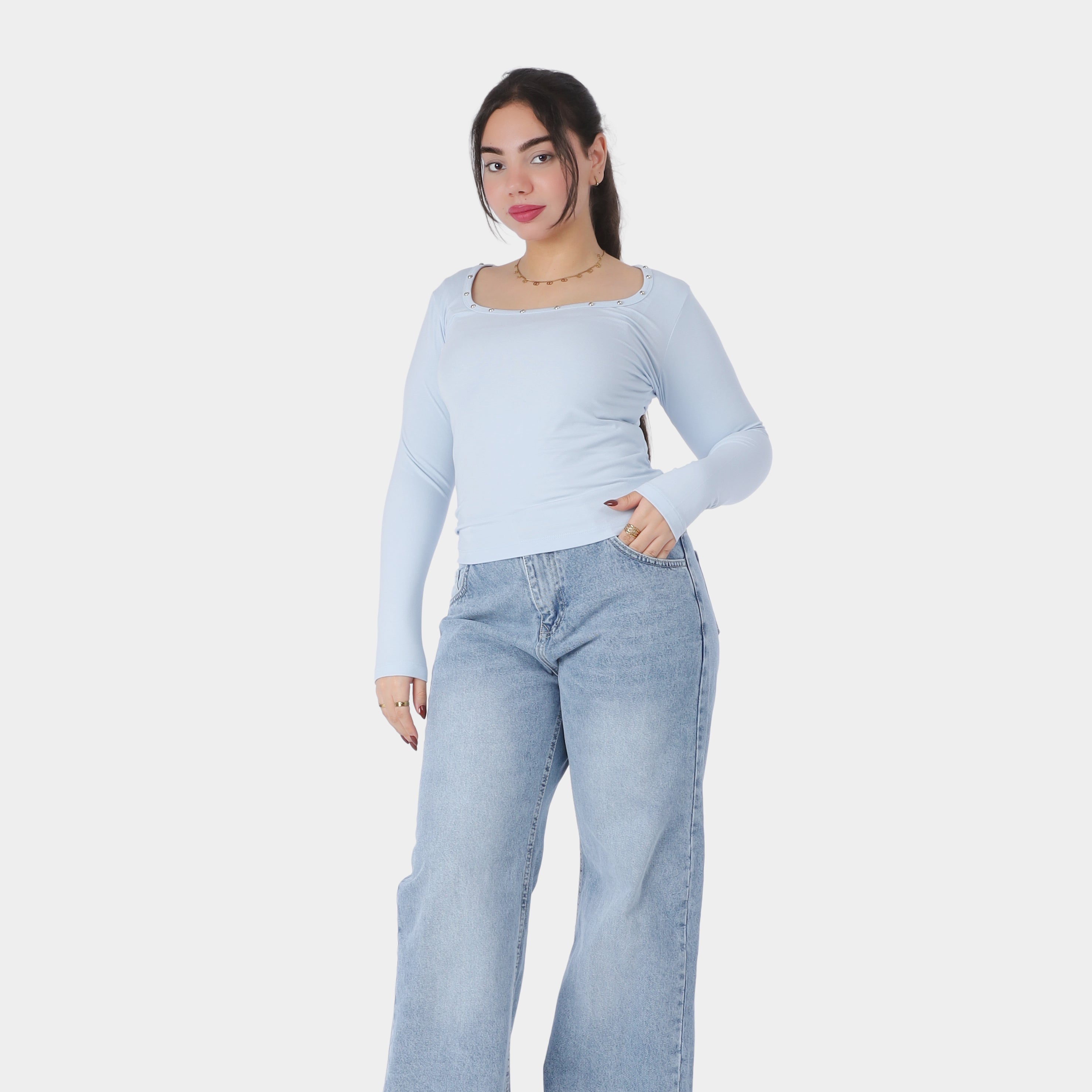 Cropped Sleeve Top 20924064