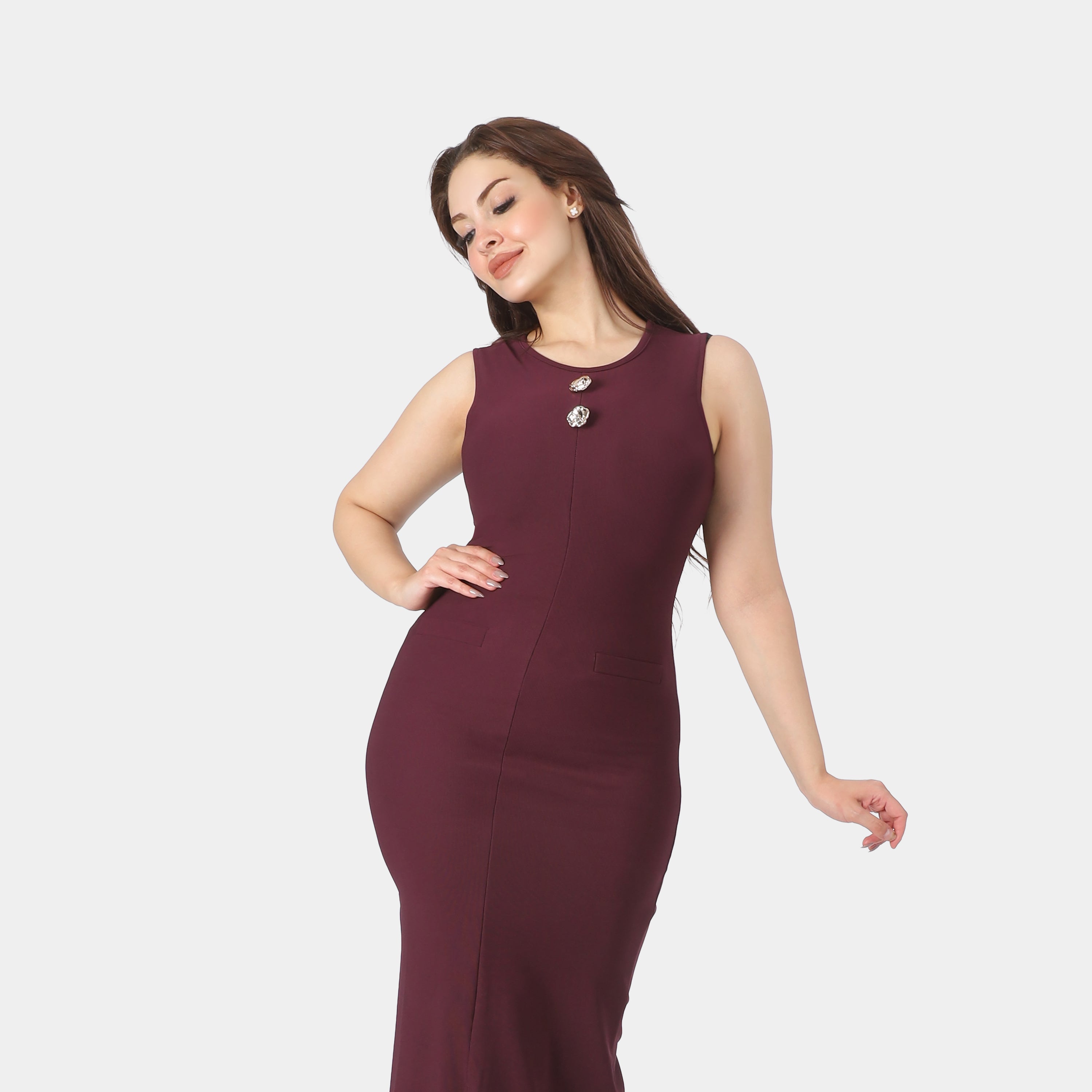 Chic Sleeveless Basic Dress 20927025