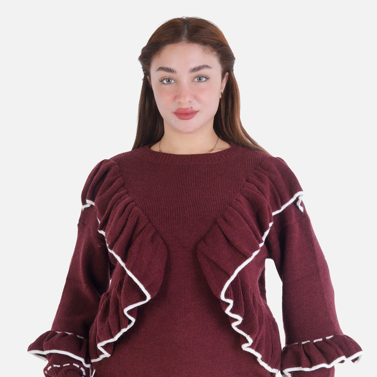 Ruffle Knit Pullover 2135/041