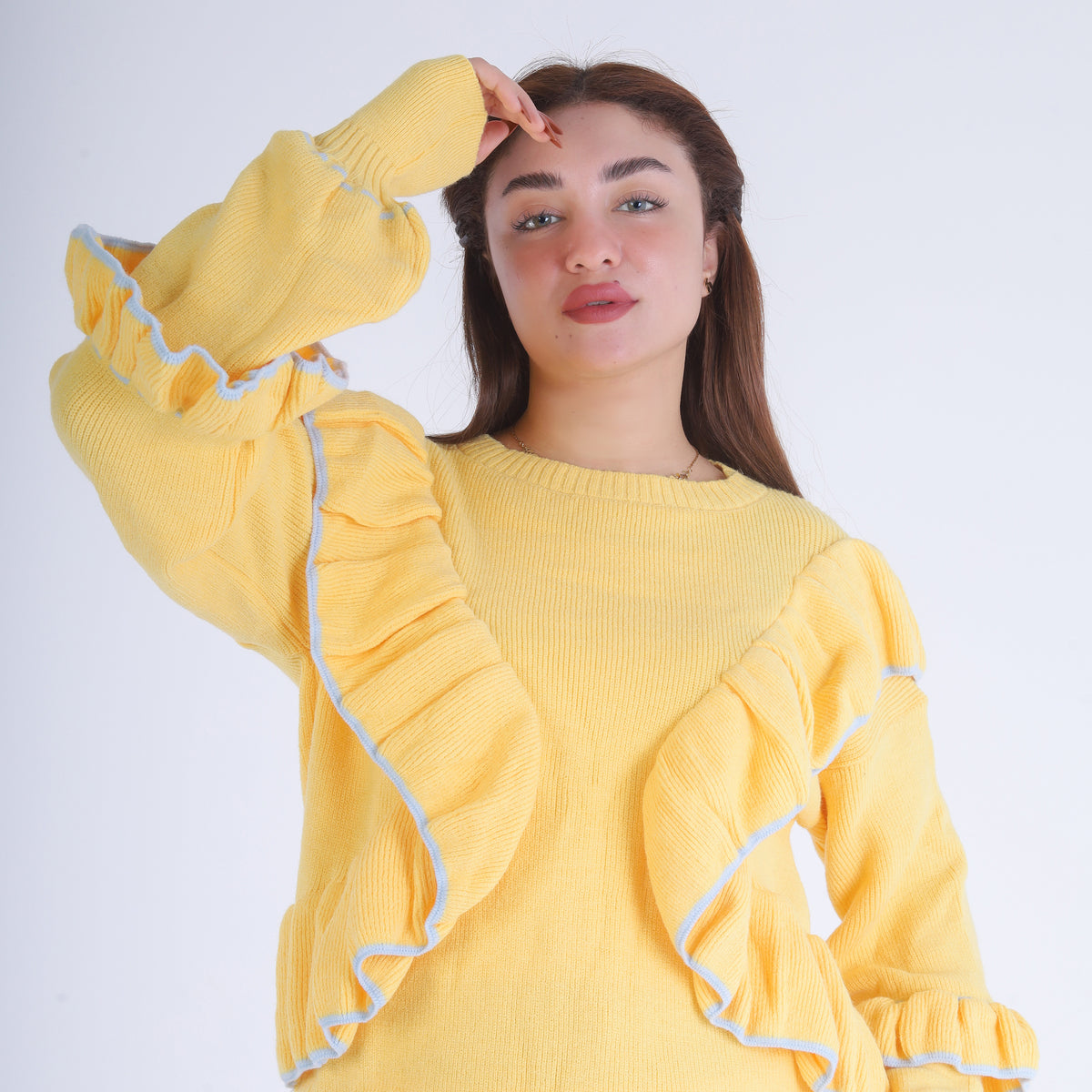 Ruffle Knit Pullover 2135/041