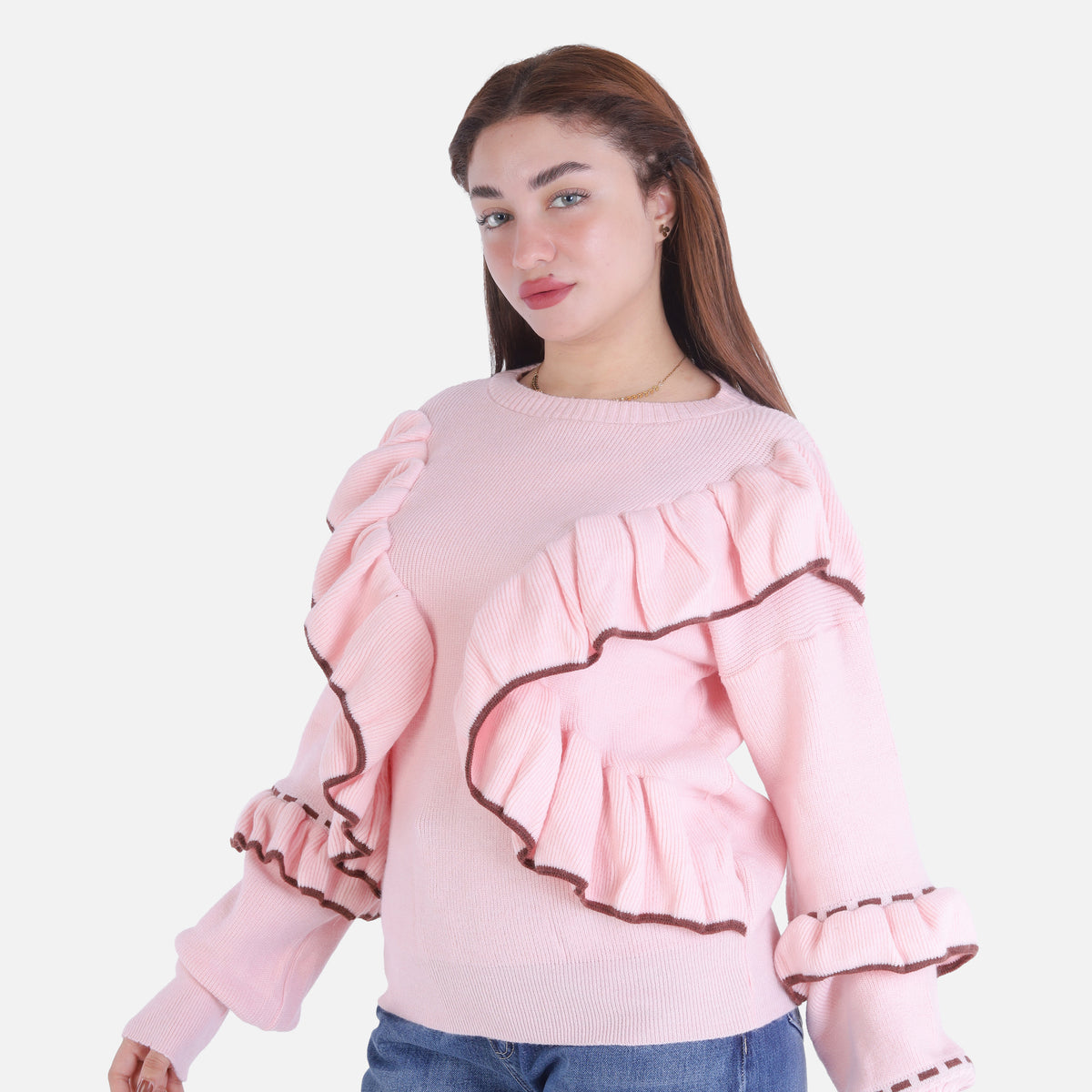 Ruffle Knit Pullover 2135/041
