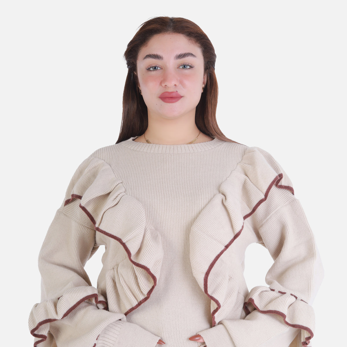 Ruffle Knit Pullover 2135/041
