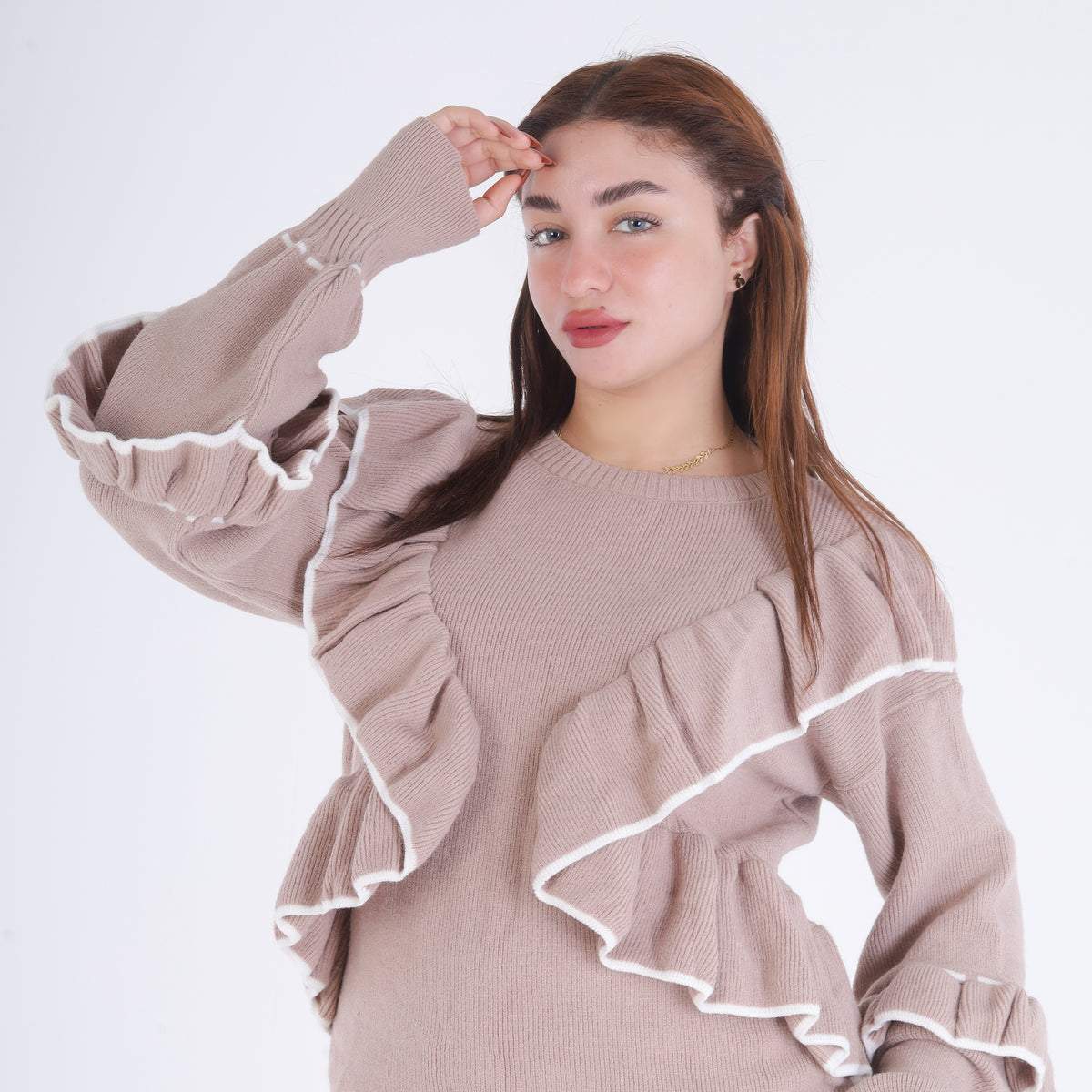 Ruffle Knit Pullover 2135/041