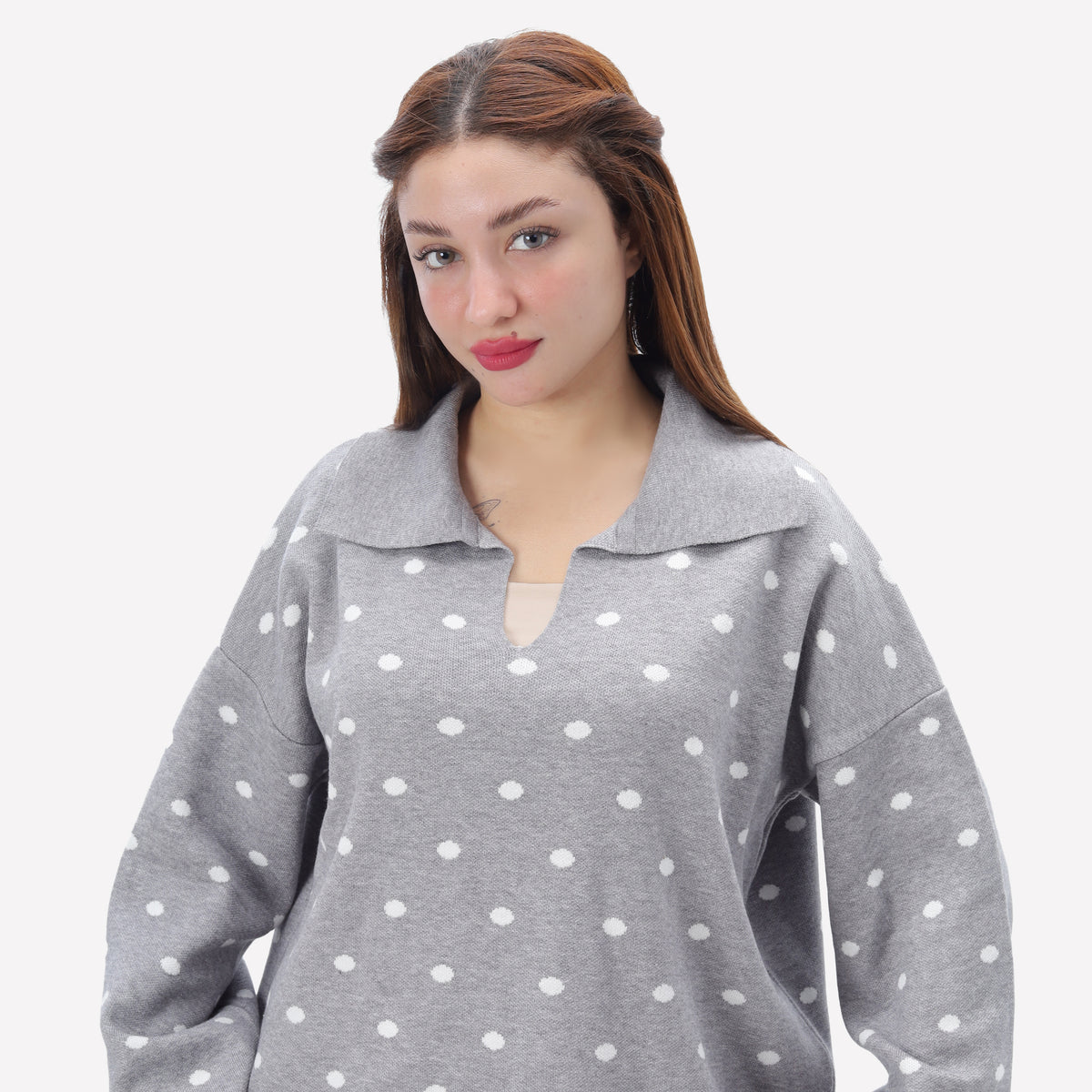 Polka Dot Knit Sweater 2135/095