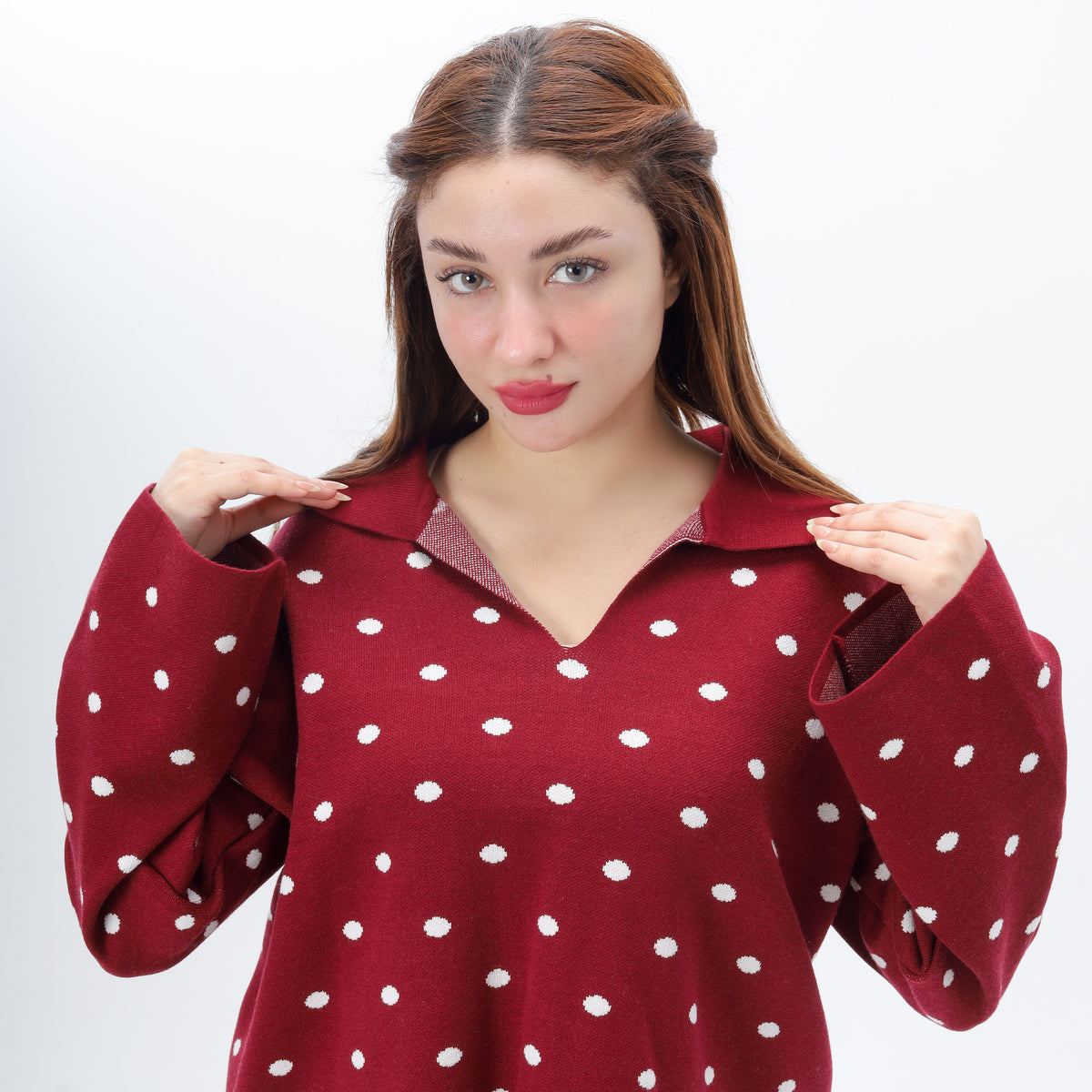 Polka Dot Knit Sweater 2135/095