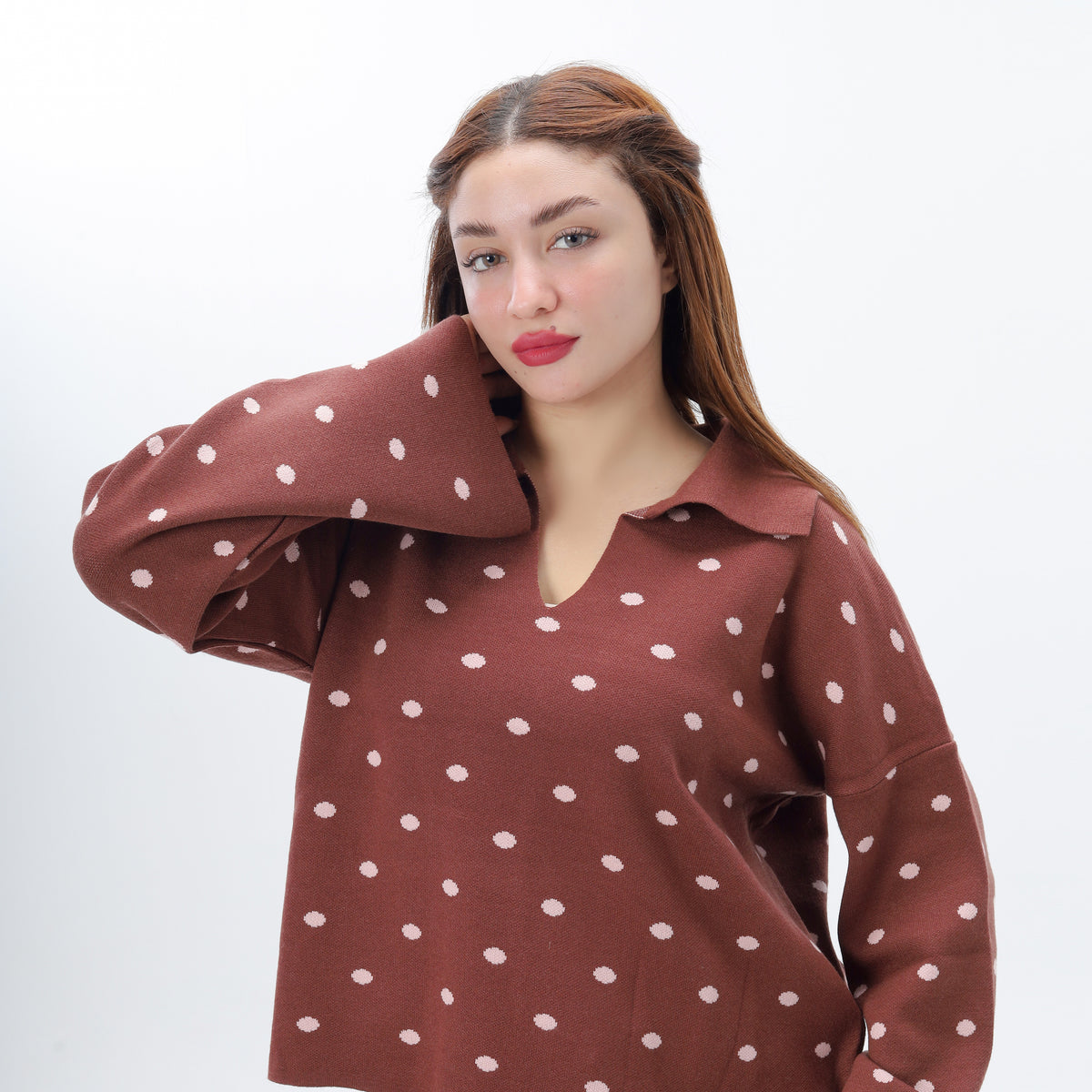 Polka Dot Knit Sweater 2135/095