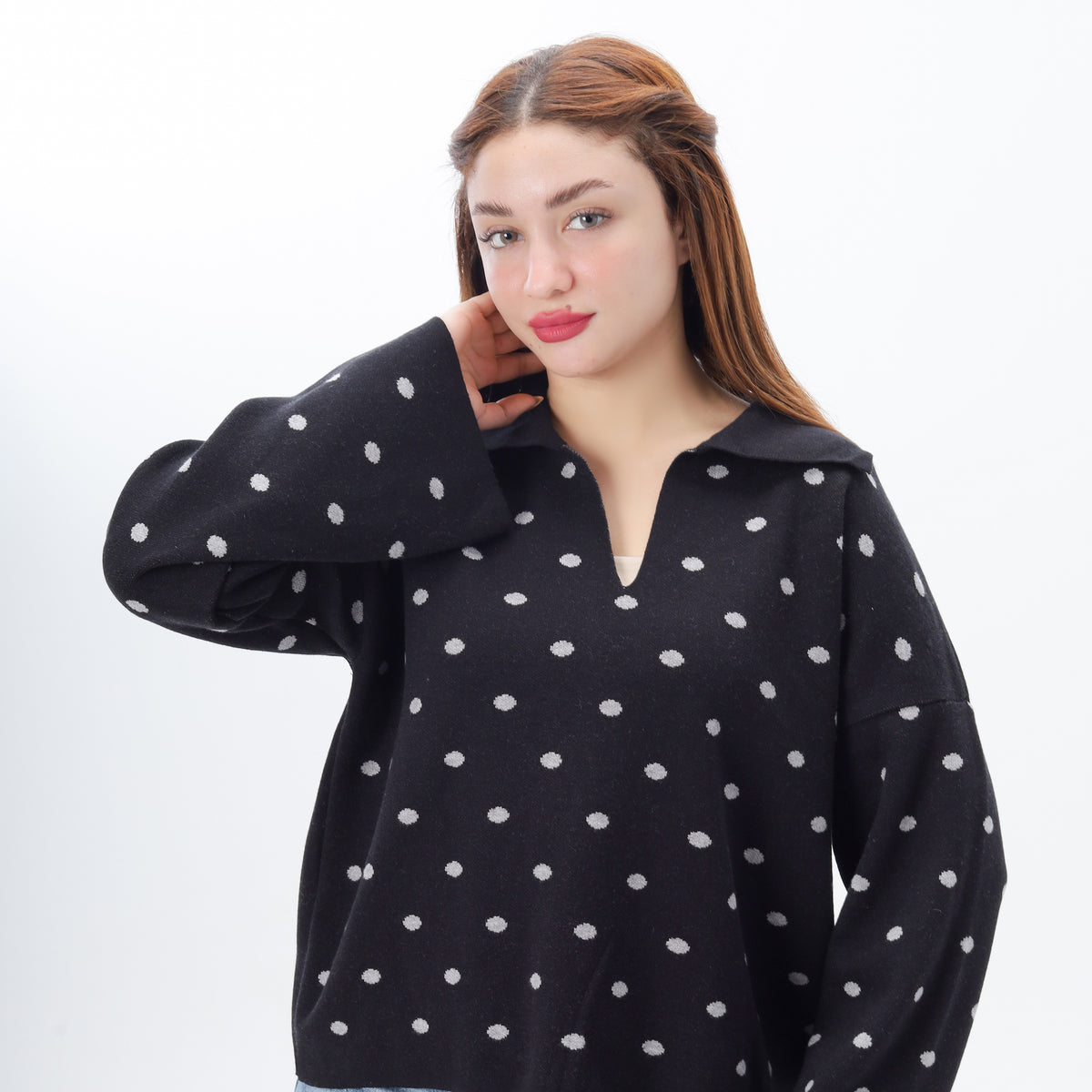 Polka Dot Knit Sweater 2135/095