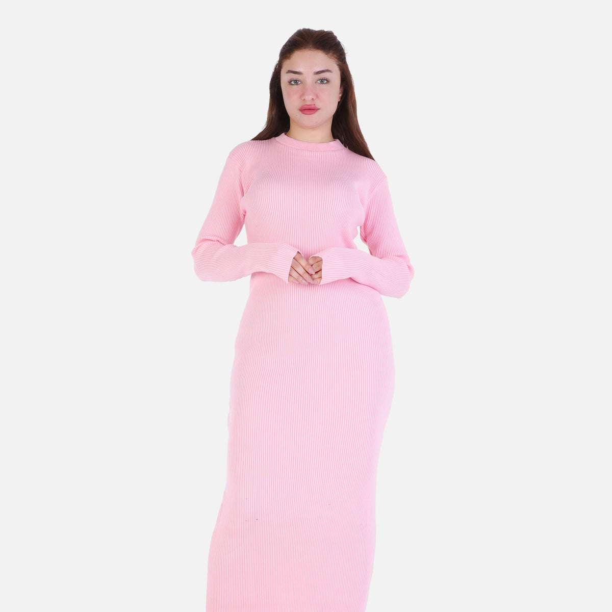 Basic Ribbed Knit Dress 2136/090