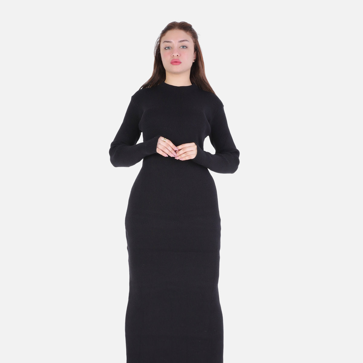 Basic Ribbed Knit Dress 2136/090