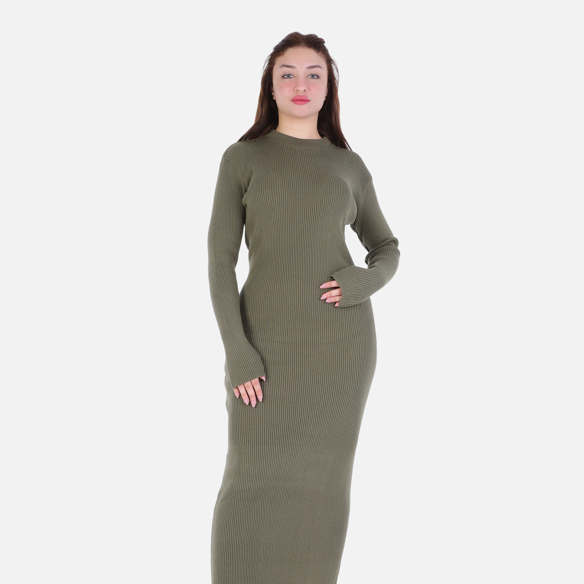 Basic Ribbed Knit Dress 2136/090