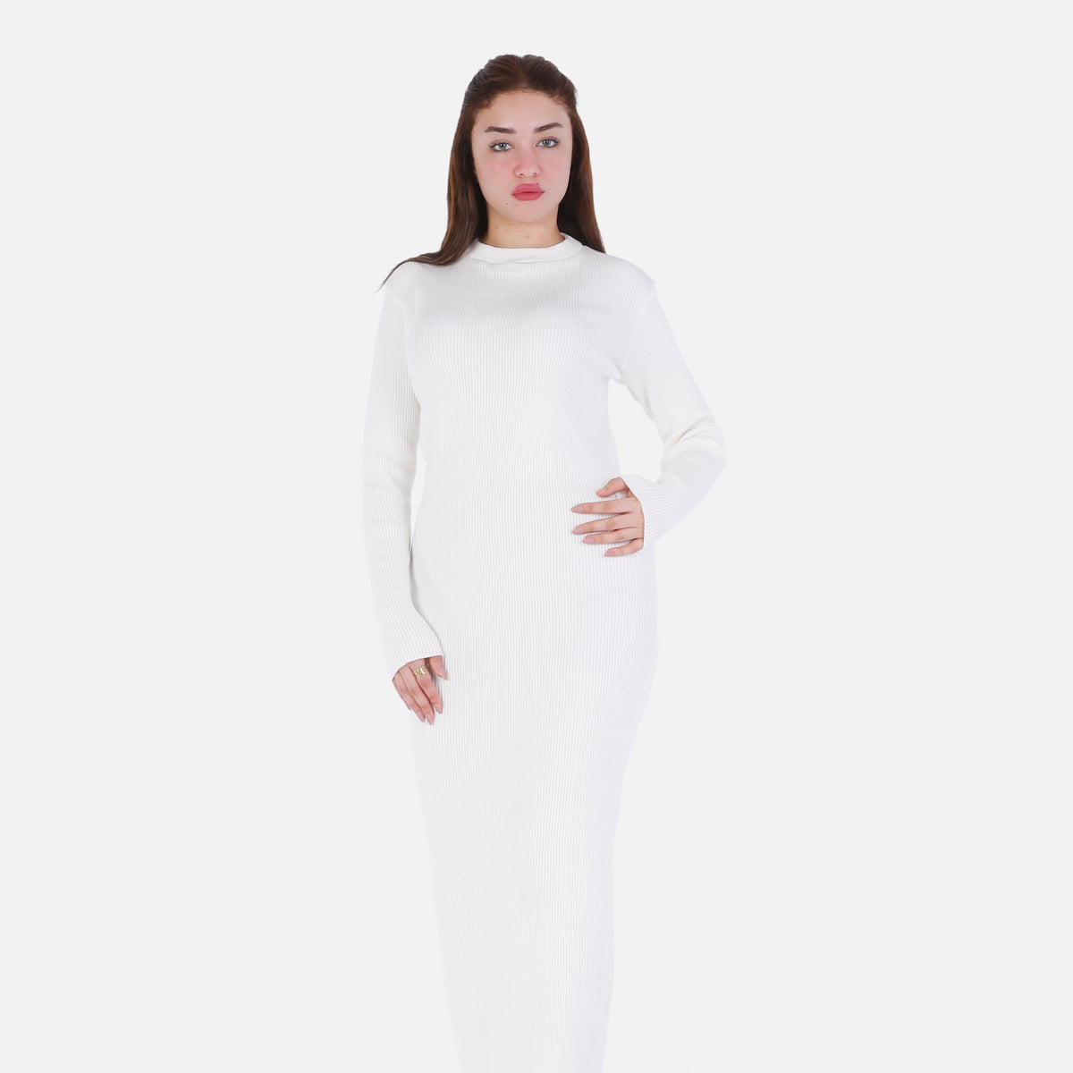 Basic Ribbed Knit Dress 2136/090