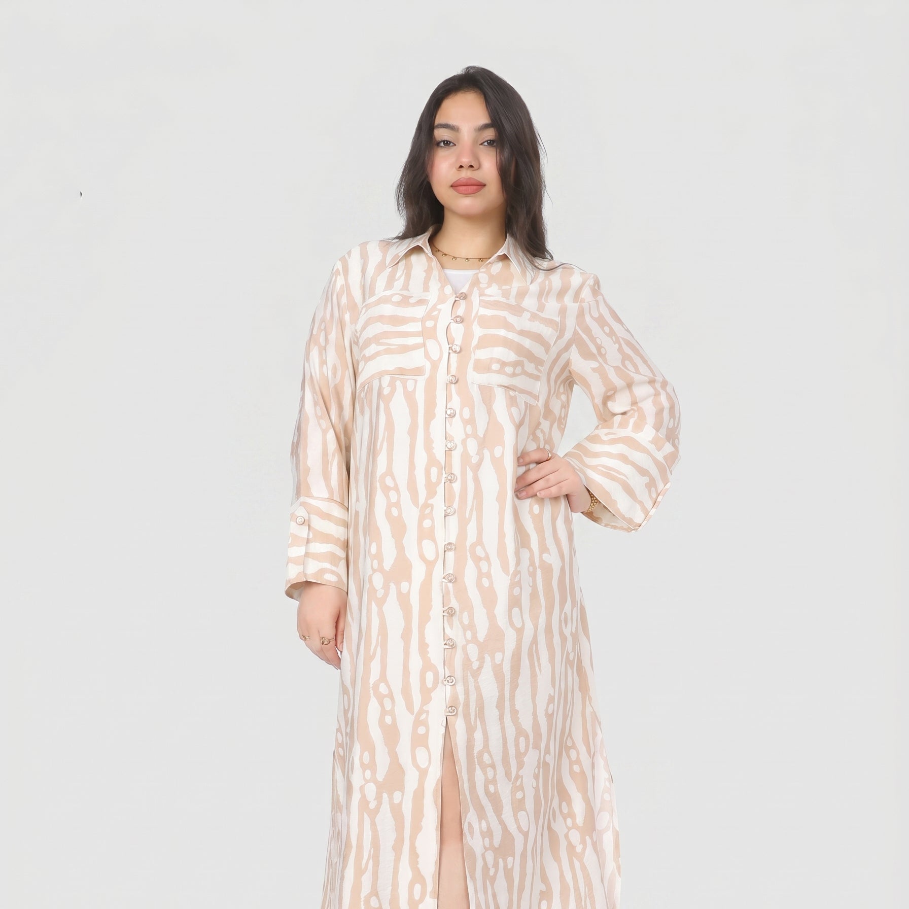 Midi Dress with Front Buttons 2006/074