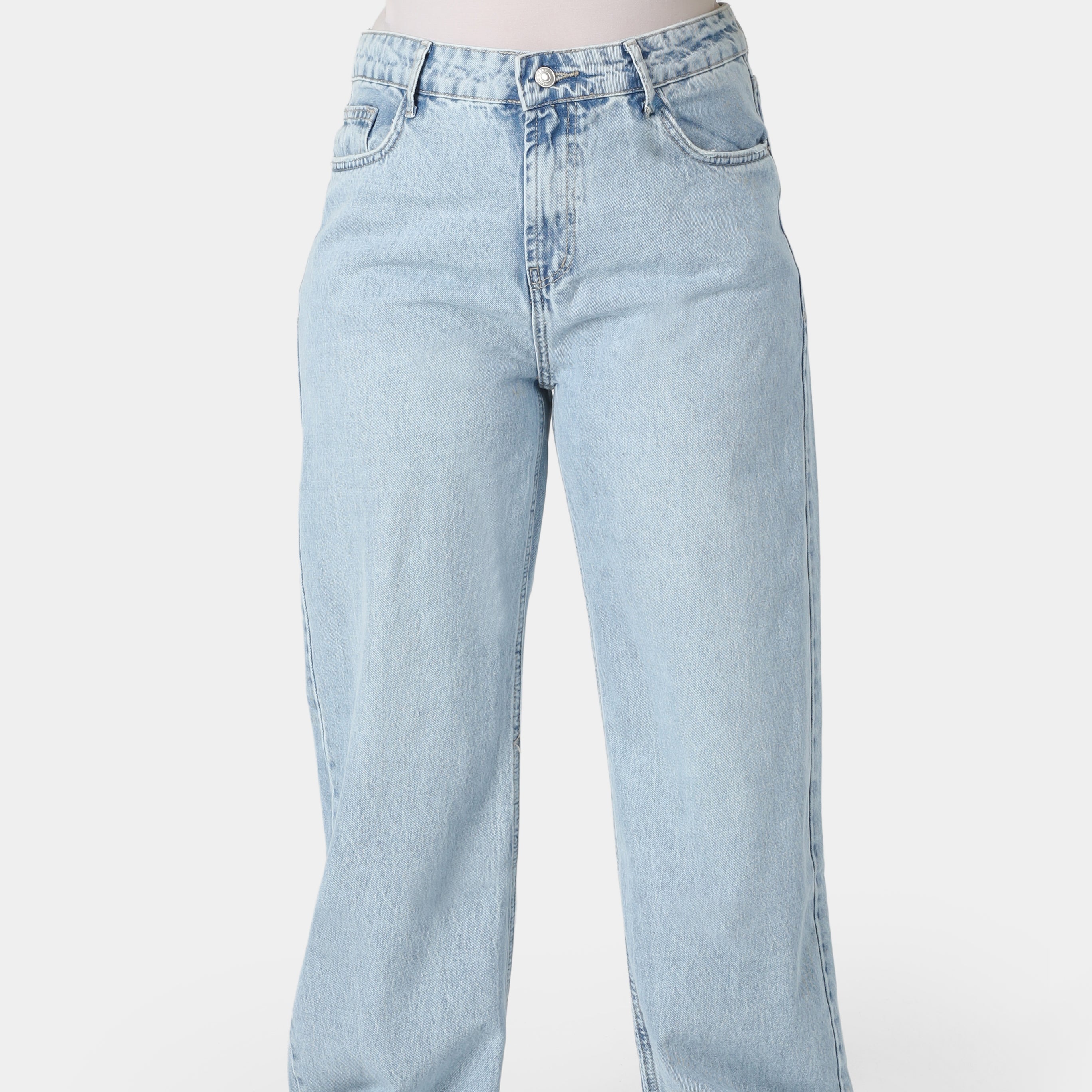 Wide Leg Cuffed Jeans 395B622