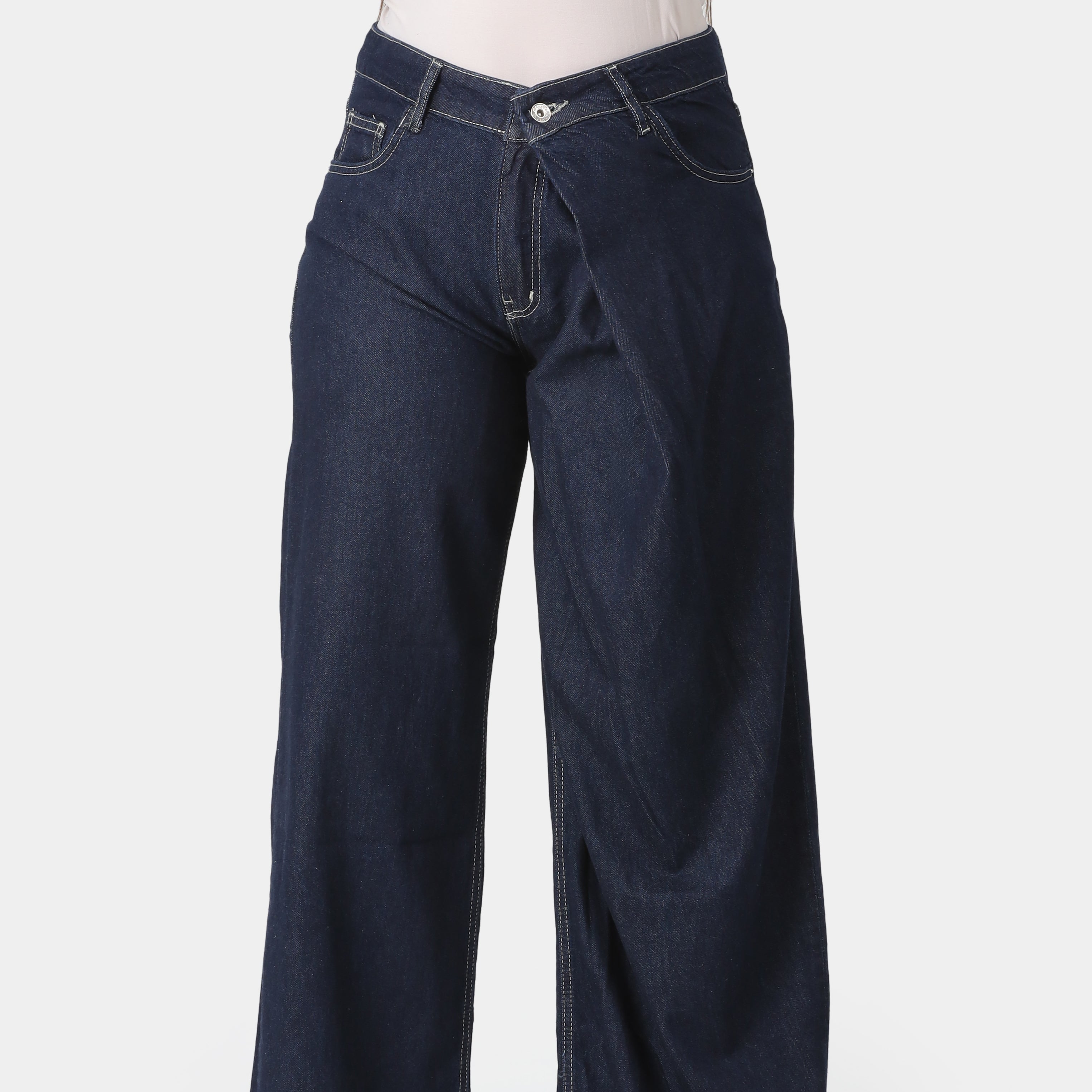Wide Leg Denim Jeans 395B709