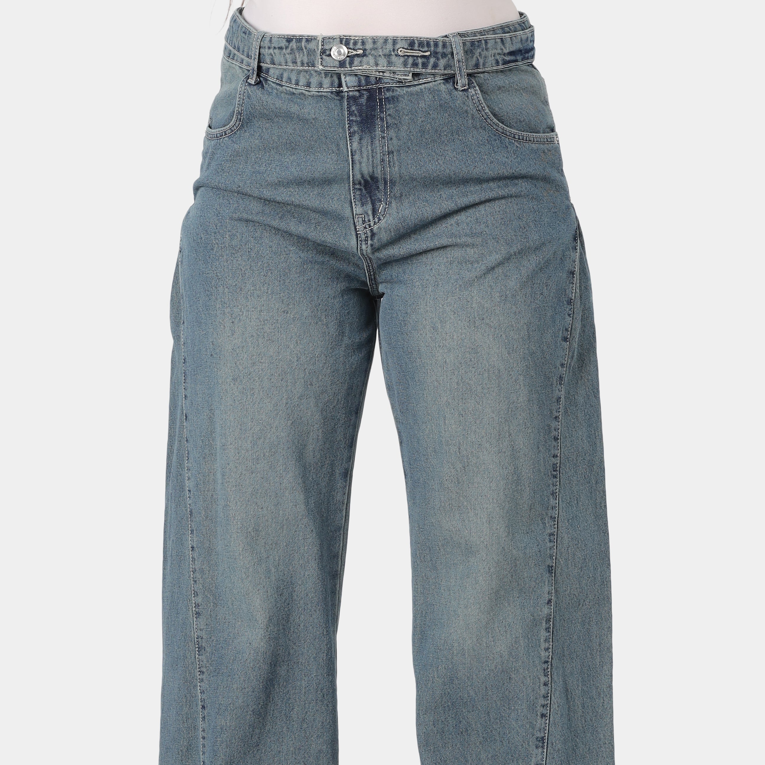 Wide Leg Denim Jeans 395B719