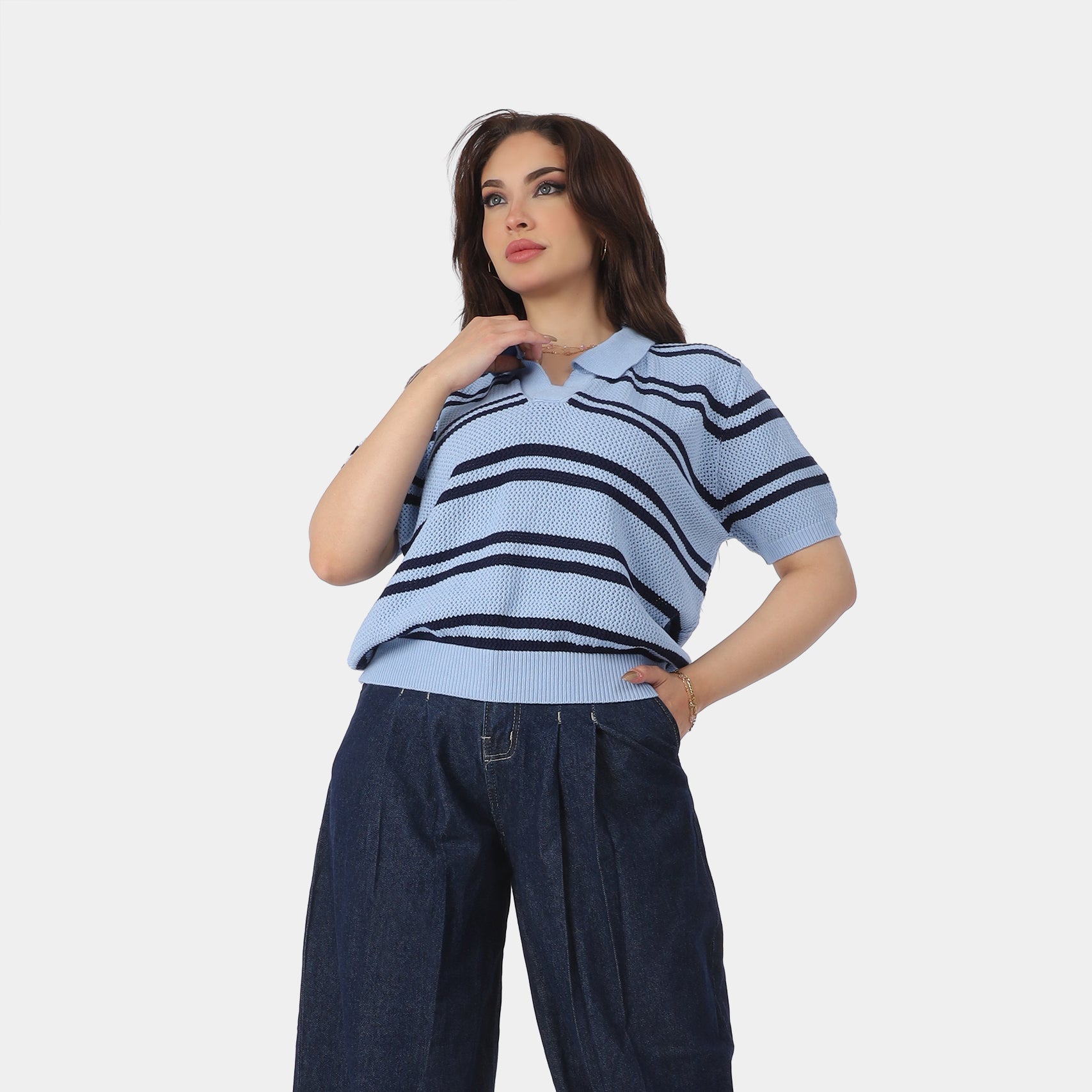 Wide Leg Denim Jeans 20683035