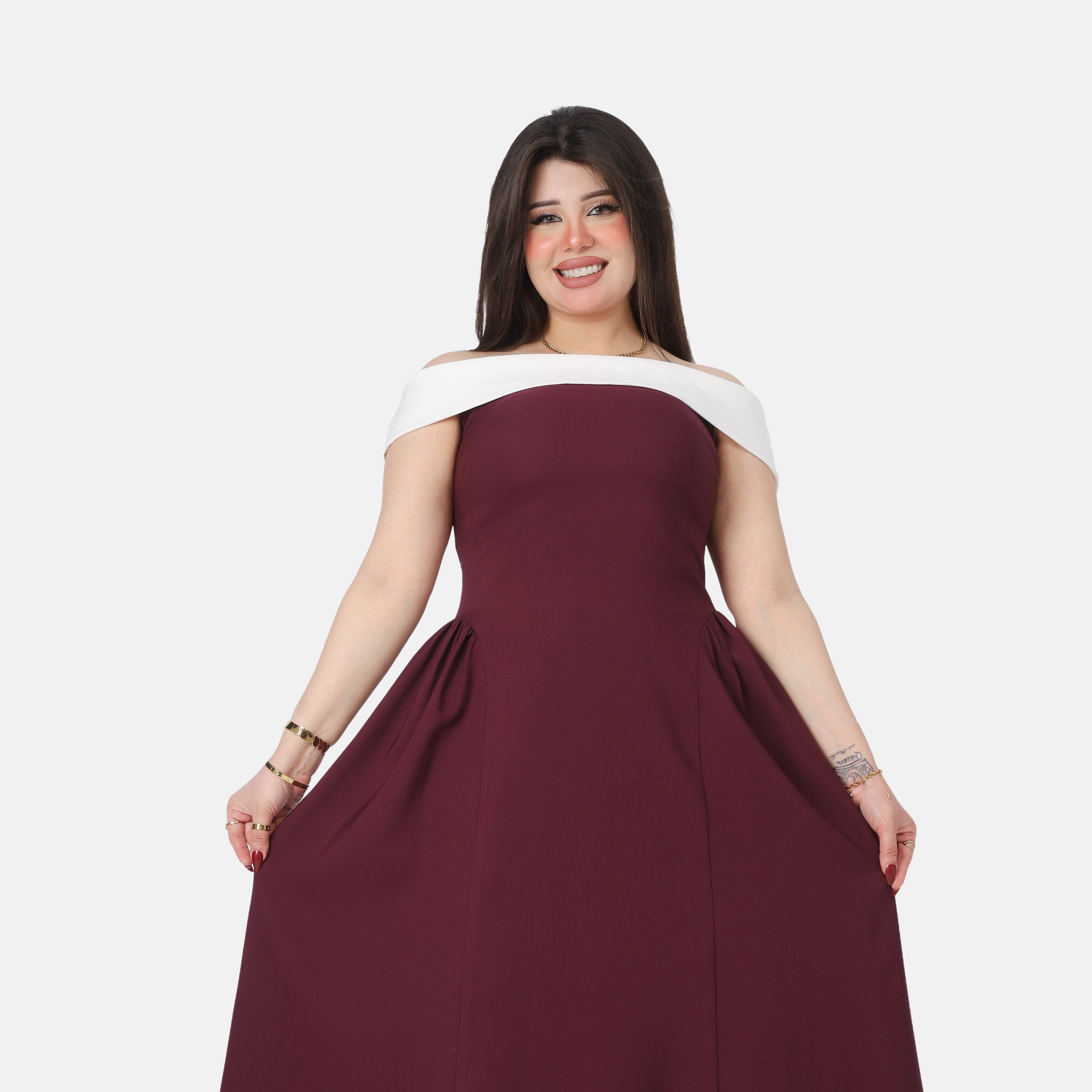 Elegant Off-Shoulder Evening Dress 70311030
