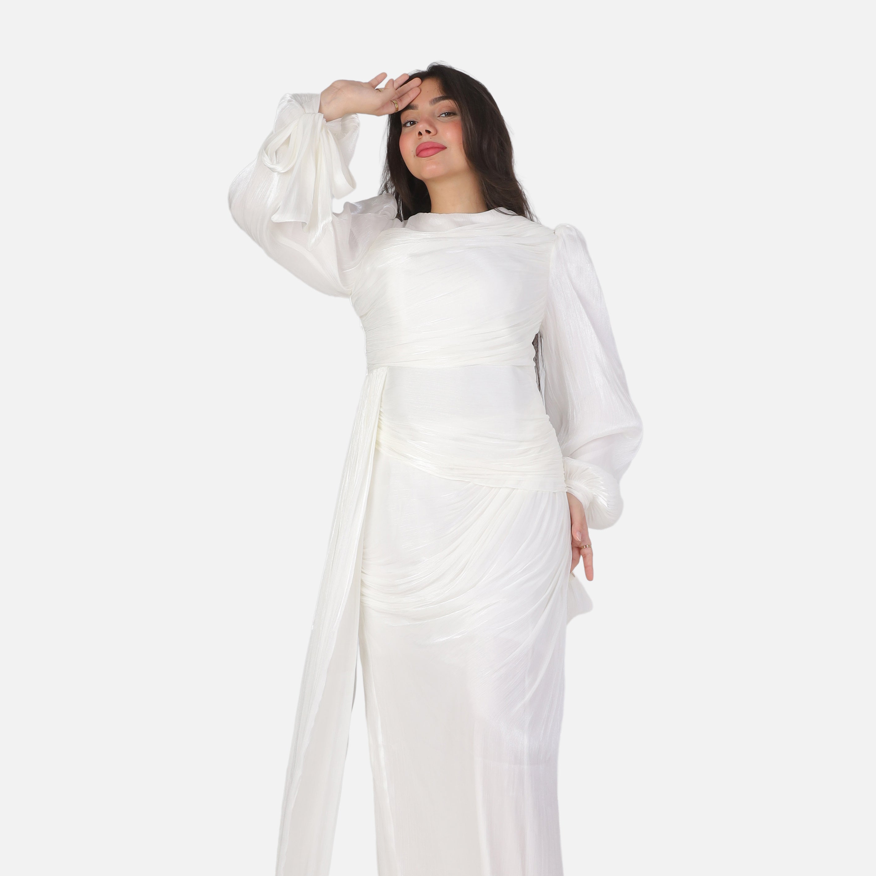 Elegant Evening Dress with Sleeve Tie Detail 7031112/1