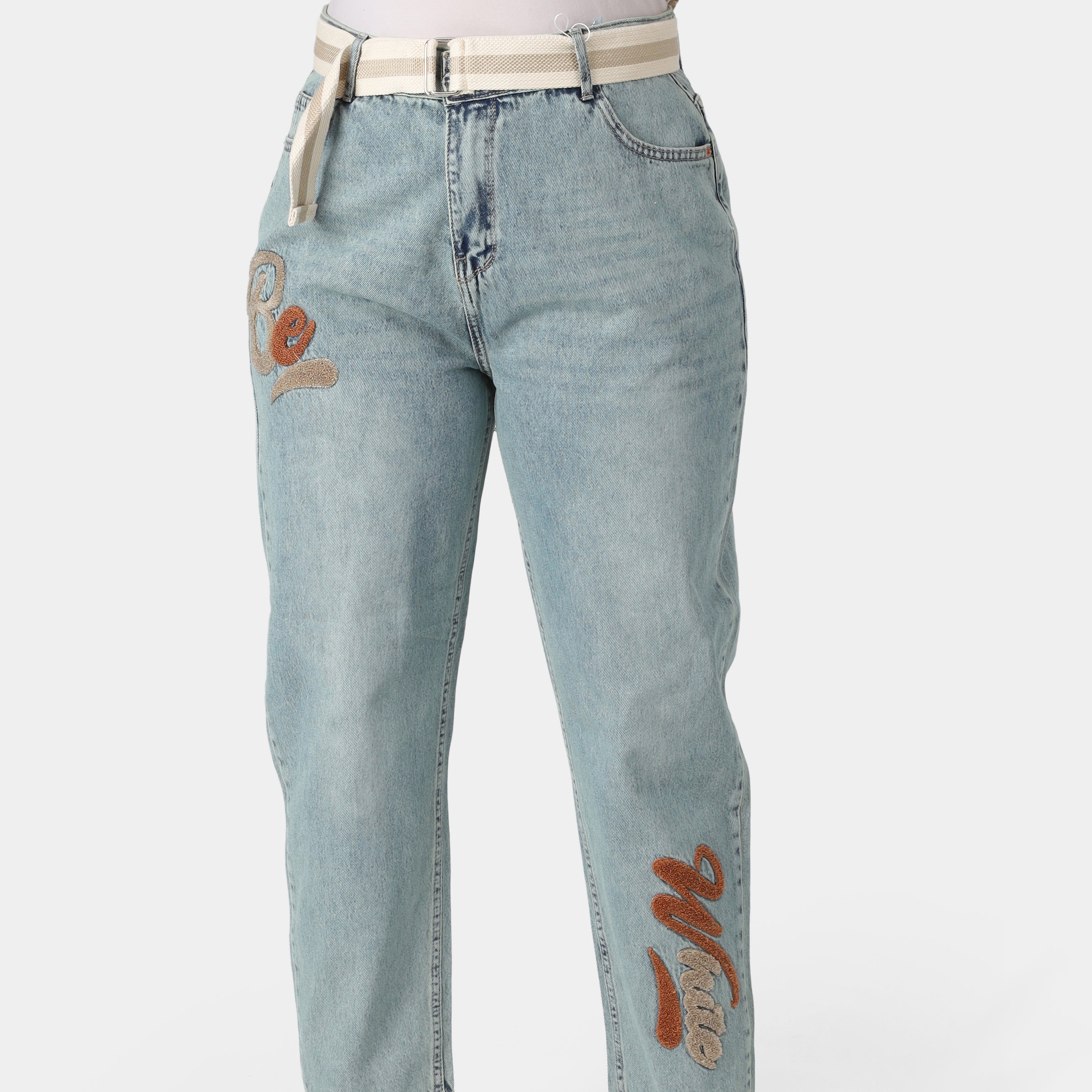 Boyfriend Relaxed Fit Casual Denim Pants 77311481